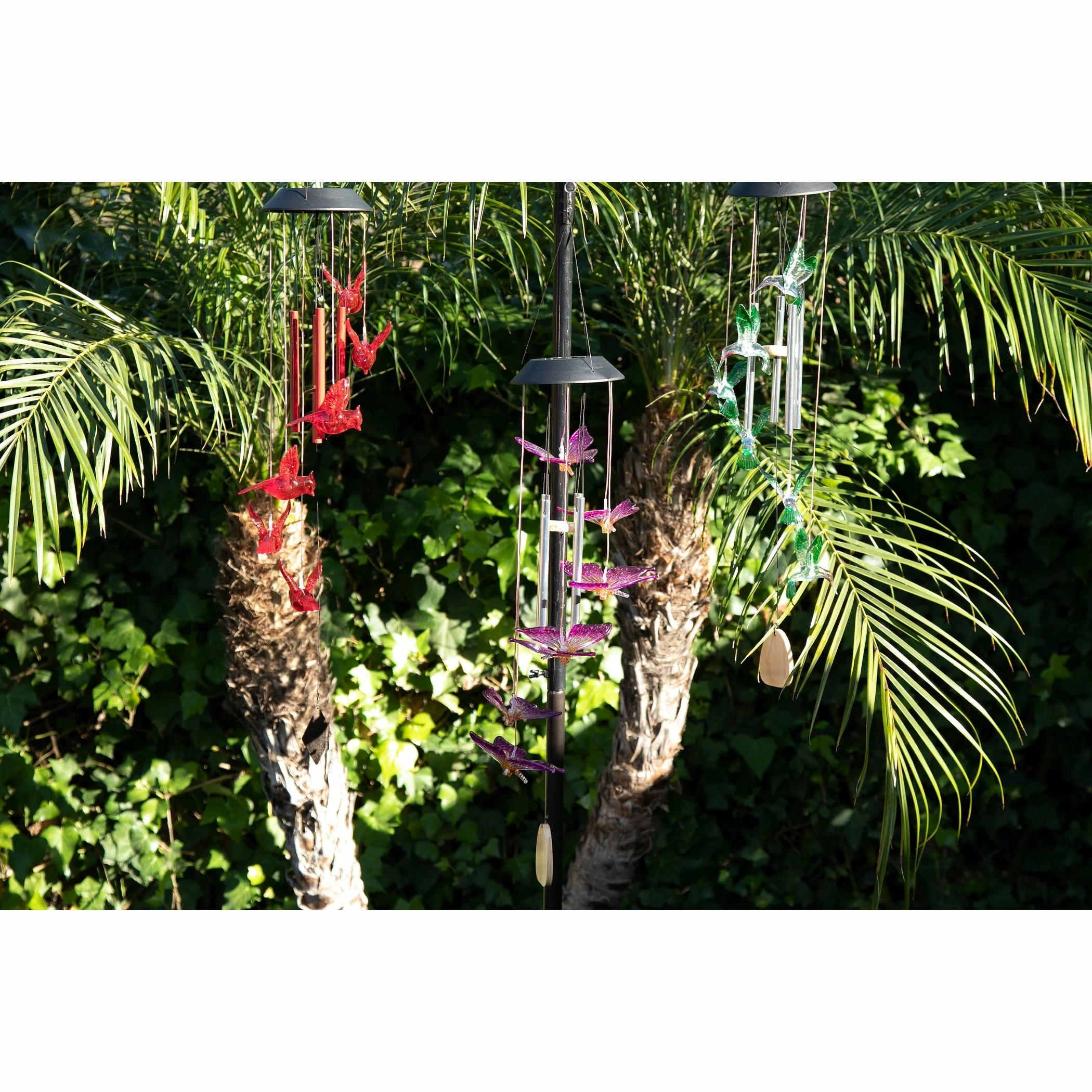 Cheap π Brand new π Exhart Solar Hummingbird Acrylic And Metal Wind Chime With Color Changing LED Lights, 5 By 26 Inches β π― - Image 11