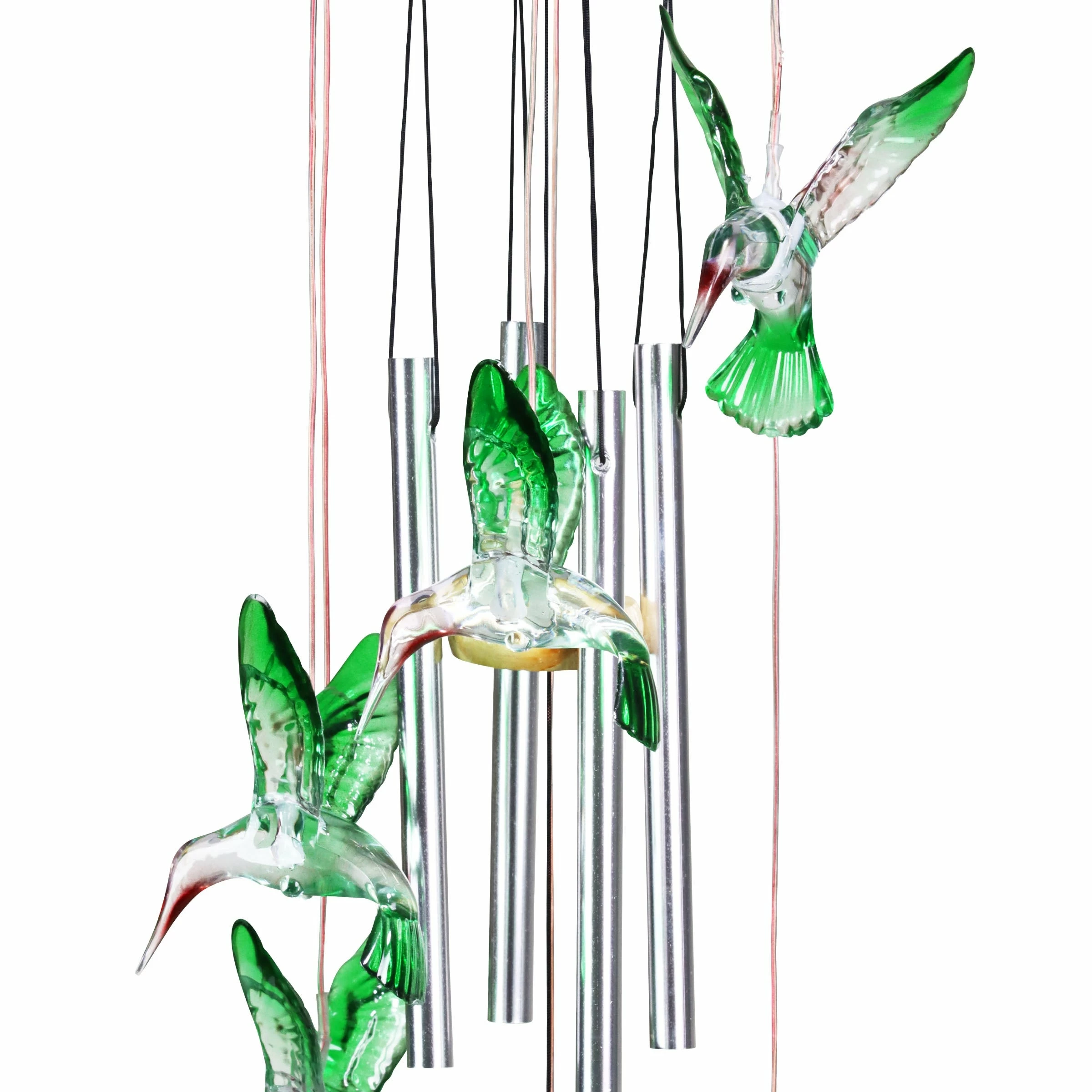 Cheap π Brand new π Exhart Solar Hummingbird Acrylic And Metal Wind Chime With Color Changing LED Lights, 5 By 26 Inches β π― - Image 5