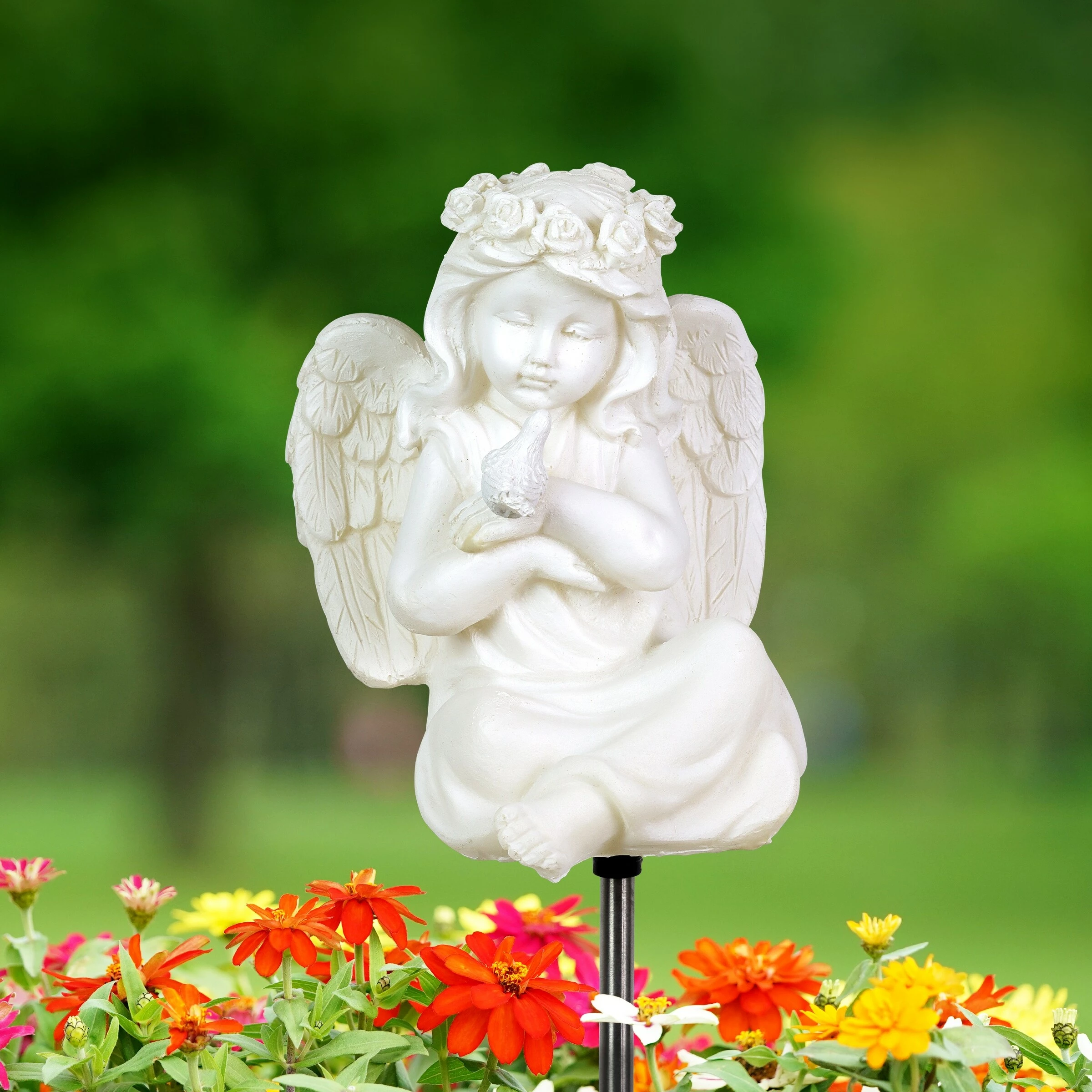 Hot Sale β€οΈ Best reviews of β€οΈ Exhart Solar Little Girl Angel Garden Stake In Resin, 5.5 By 30 Inches π β 5 Hot Sale β€οΈ Best reviews of β€οΈ Exhart Solar Little Girl Angel Garden Stake In Resin, 5.5 By 30 Inches π β - Image 3