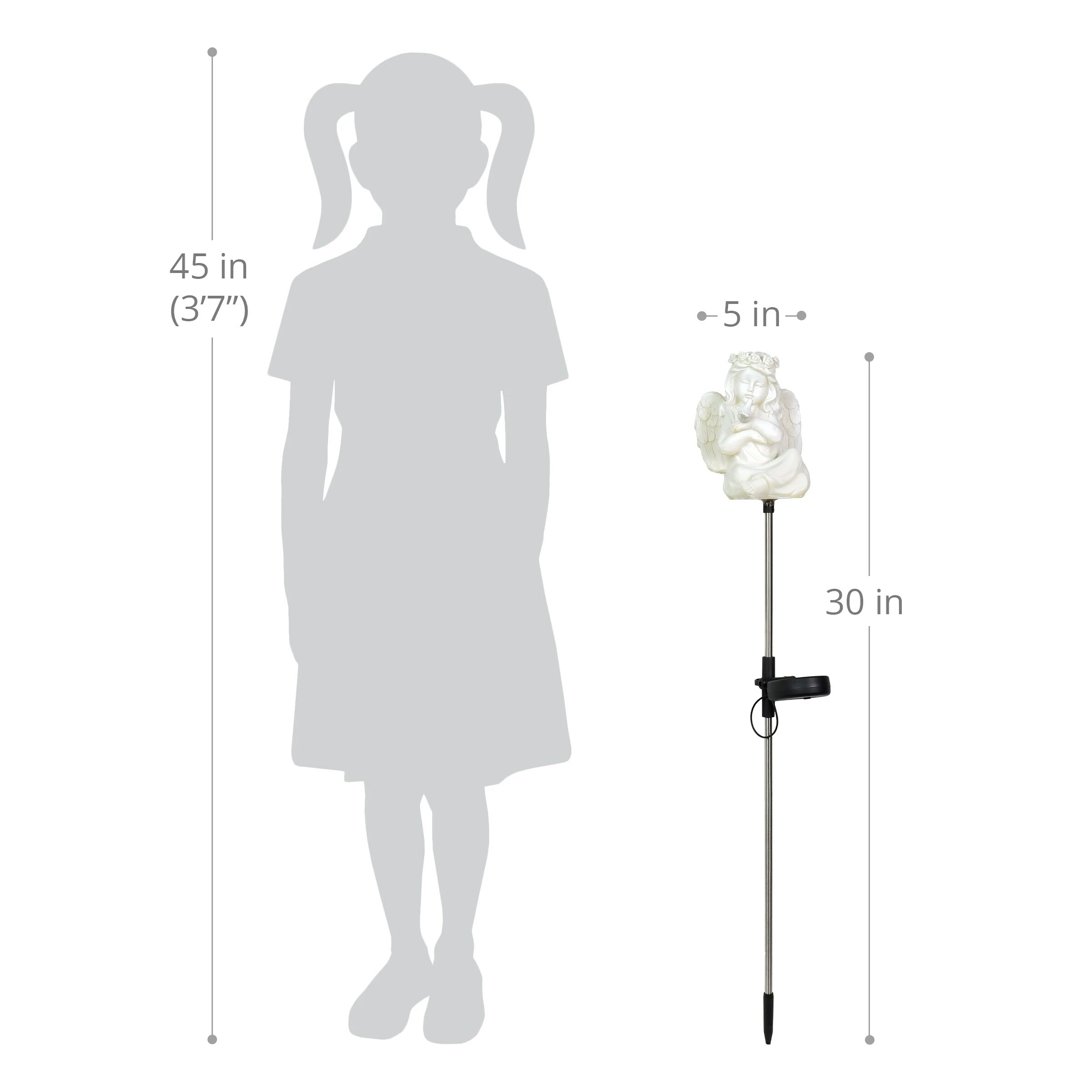 Hot Sale β€οΈ Best reviews of β€οΈ Exhart Solar Little Girl Angel Garden Stake In Resin, 5.5 By 30 Inches π β 6 Hot Sale β€οΈ Best reviews of β€οΈ Exhart Solar Little Girl Angel Garden Stake In Resin, 5.5 By 30 Inches π β - Image 4