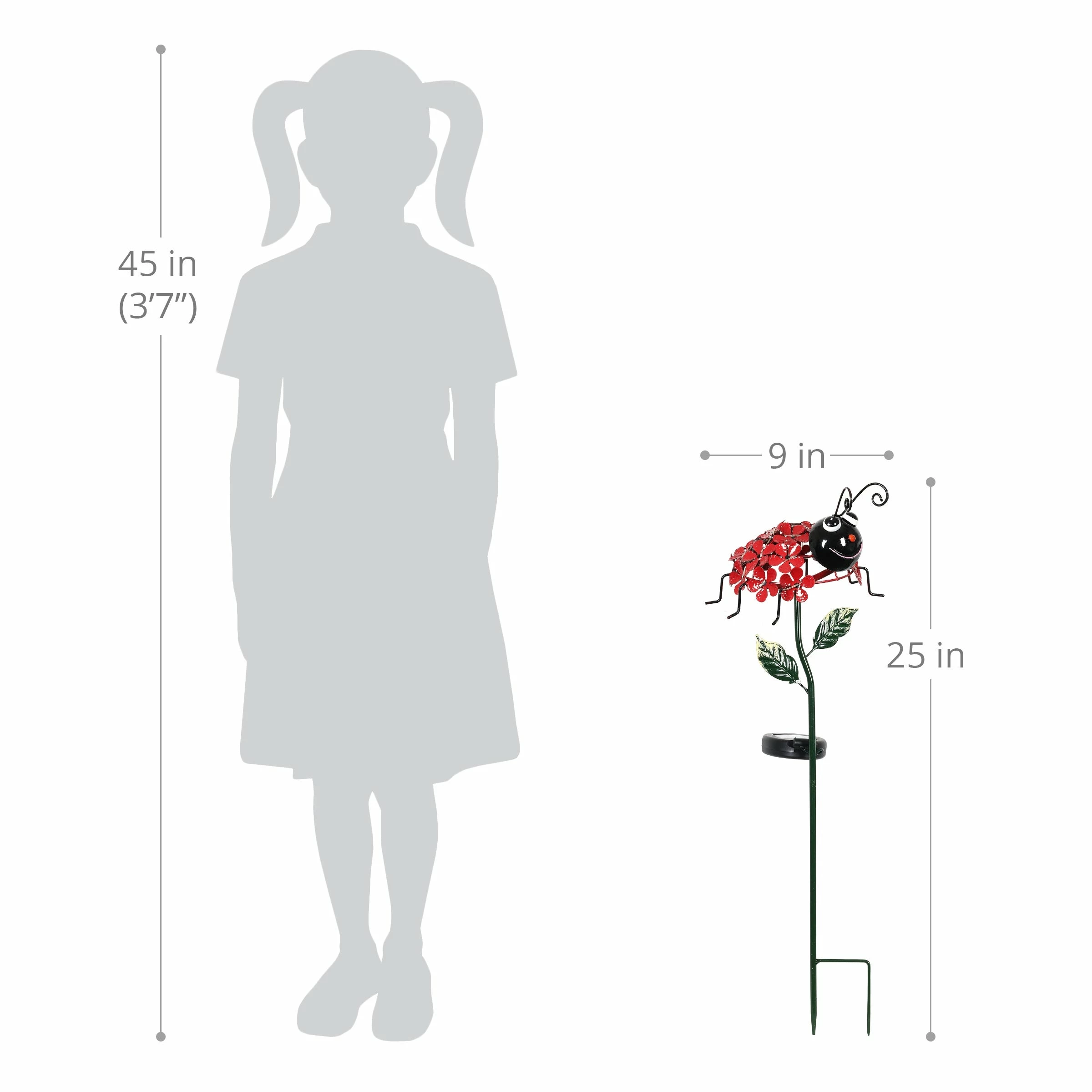 Promo π Deals β Exhart Solar Lucky Lady Bug Of Flowers With Twenty-One LED Lights Garden Stake, 8 By 26 Inches π₯ π - Image 3