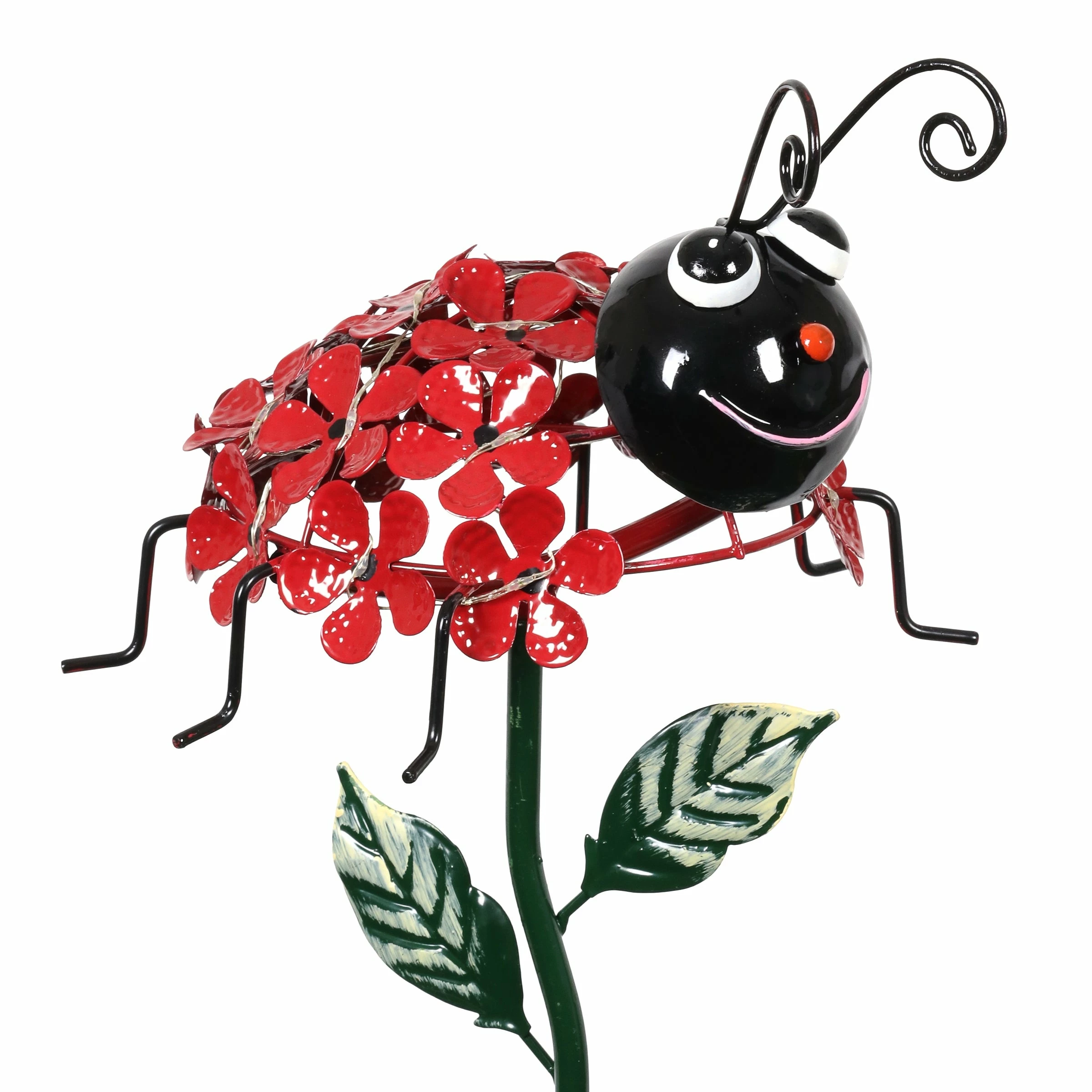 Promo π Deals β Exhart Solar Lucky Lady Bug Of Flowers With Twenty-One LED Lights Garden Stake, 8 By 26 Inches π₯ π