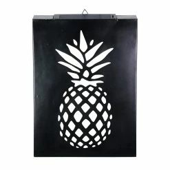 Top 10 🌟 Wholesale 🤩 Exhart Solar Matte Black Stamped Metal Pineapple Wall Art, 12 X 17 Inches 🔔 🛒