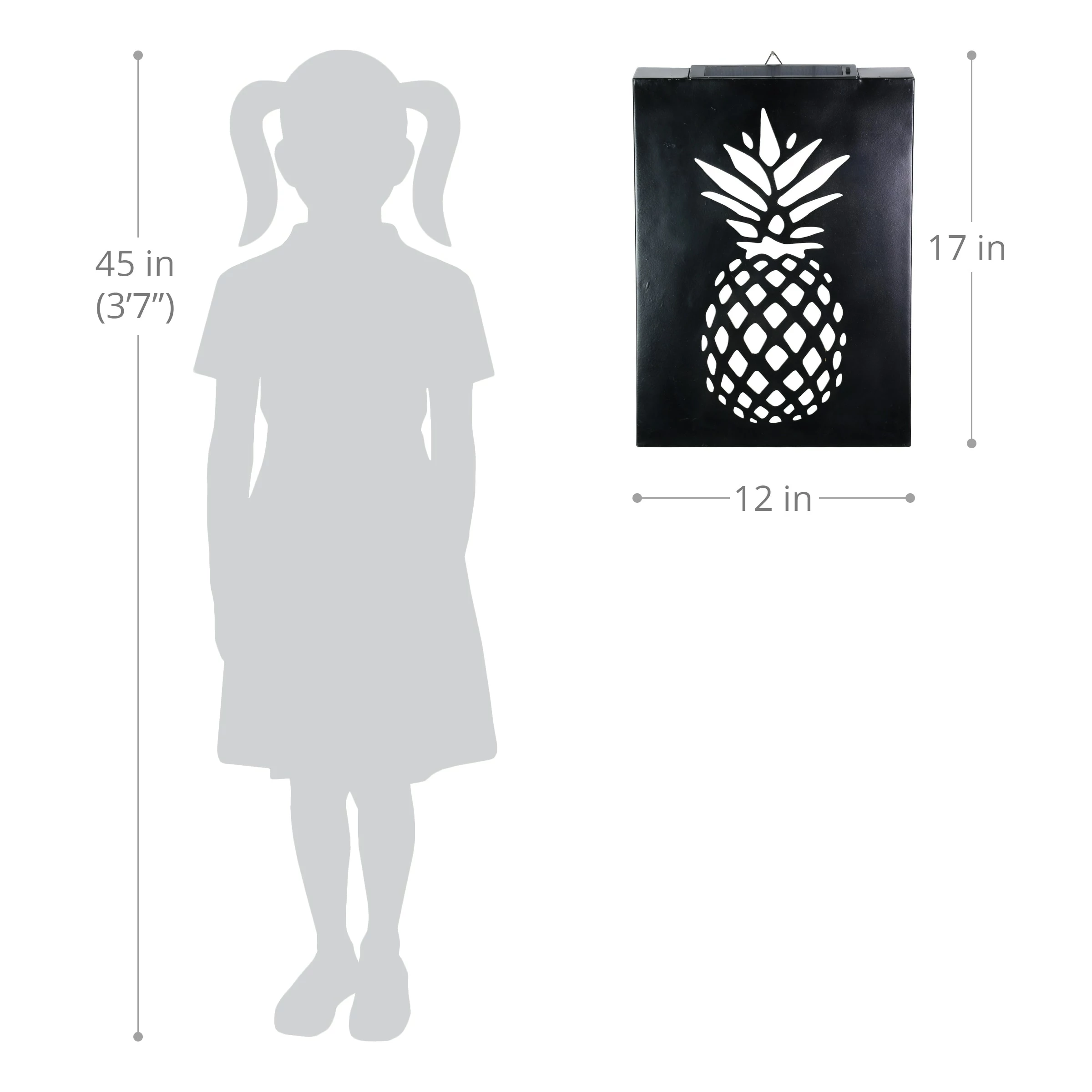 Top 10 π Wholesale π€© Exhart Solar Matte Black Stamped Metal Pineapple Wall Art, 12 X 17 Inches π π - Image 4