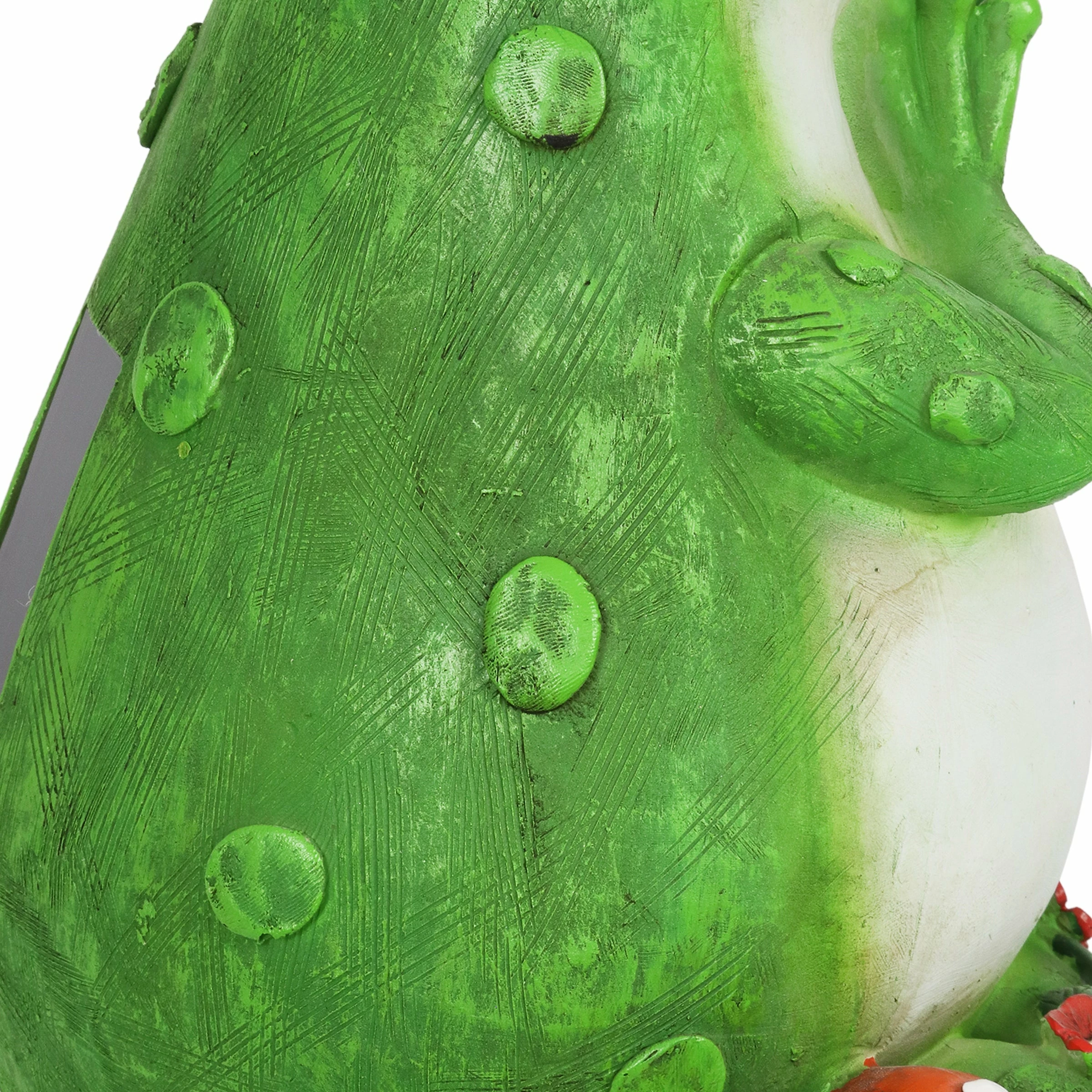 Brand new π€© Cheap π Exhart Solar Meditating Frog In Lotus Position Garden Statue, 10 Inch π€© π - Image 12