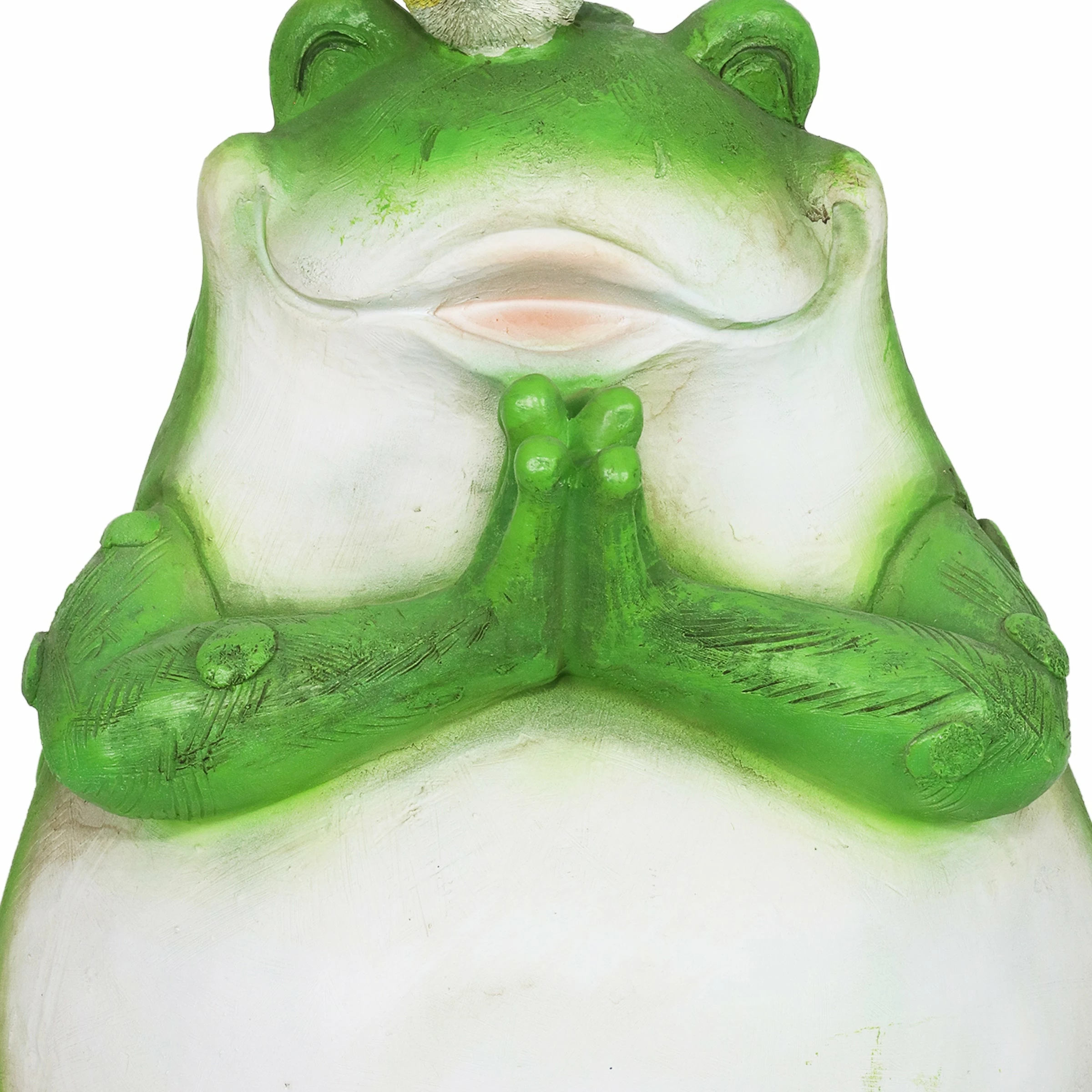 Brand new π€© Cheap π Exhart Solar Meditating Frog In Lotus Position Garden Statue, 10 Inch π€© π - Image 15