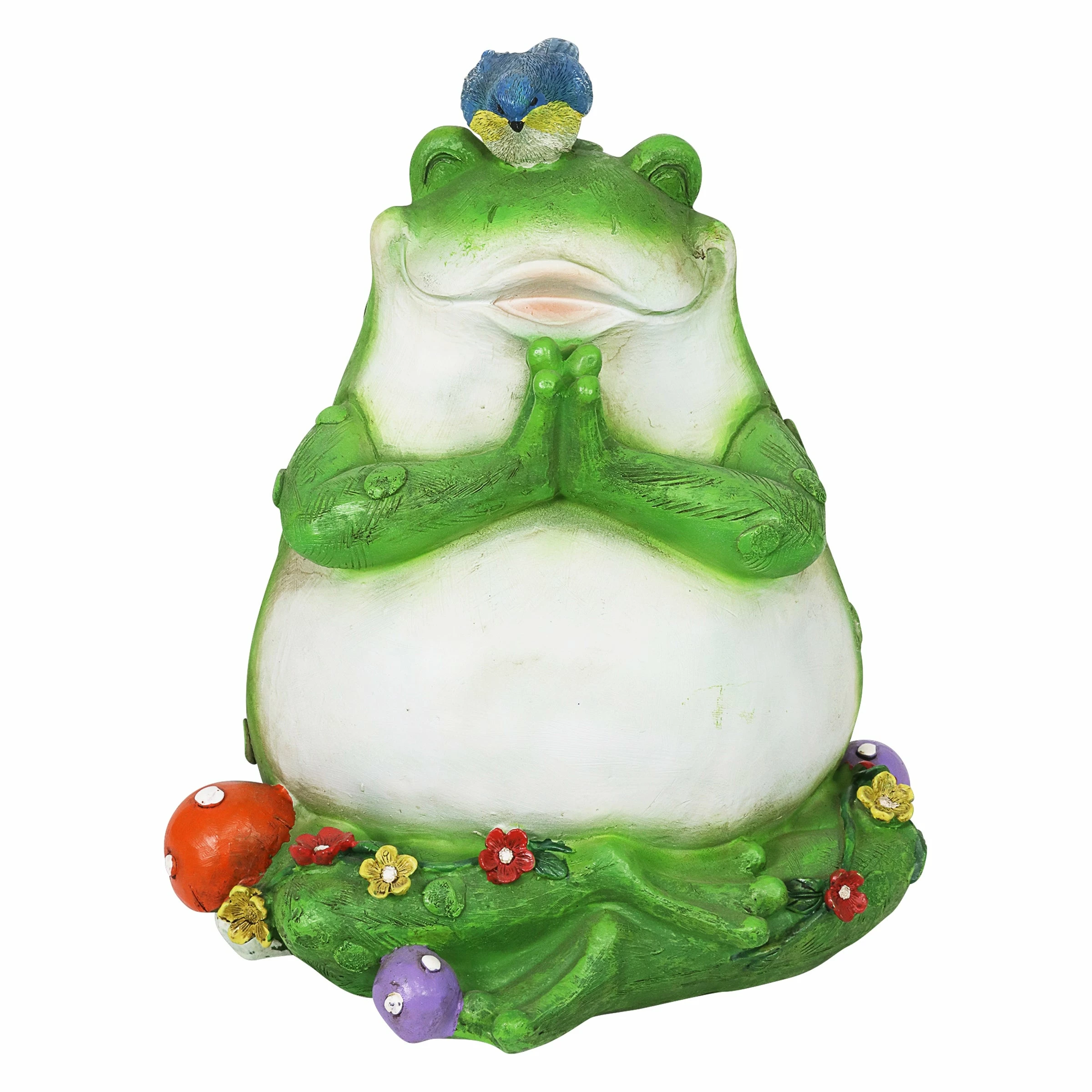 Brand new π€© Cheap π Exhart Solar Meditating Frog In Lotus Position Garden Statue, 10 Inch π€© π - Image 6