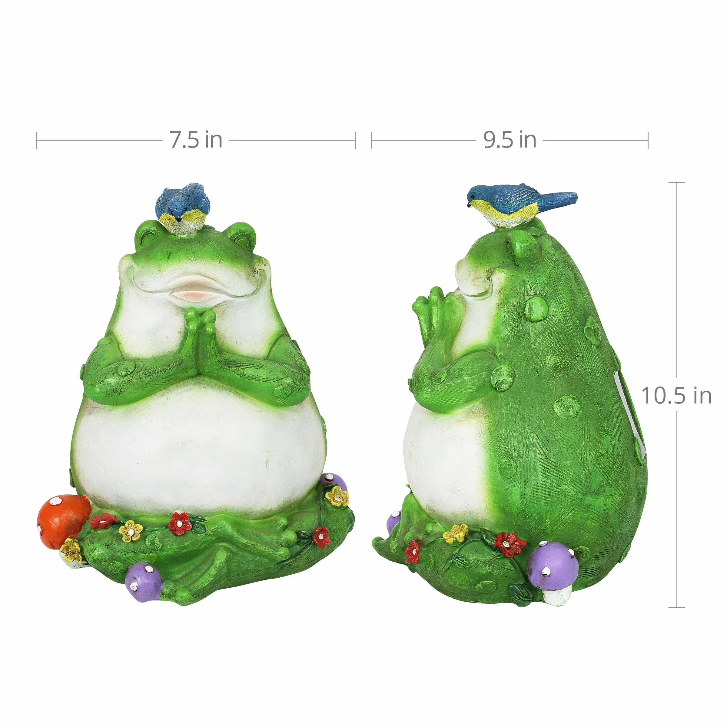 Brand new π€© Cheap π Exhart Solar Meditating Frog In Lotus Position Garden Statue, 10 Inch π€© π - Image 8