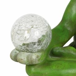 Flash Sale 🧨 New ✔️ Exhart Solar Meditating Yoga Frog Holding Two Crackle Glass Balls Garden Statue, 6 By 9 Inches 🥰 🔔 -Exhart Shop Exhart Solar Meditating Yoga Frog Holding Two Crackle Glass Balls Garden Statue2C 6 by 9 Inches 4