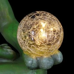 Flash Sale 🧨 New ✔️ Exhart Solar Meditating Yoga Frog Holding Two Crackle Glass Balls Garden Statue, 6 By 9 Inches 🥰 🔔 -Exhart Shop Exhart Solar Meditating Yoga Frog Holding Two Crackle Glass Balls Garden Statue2C 6 by 9 Inches 6