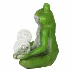 Flash Sale 🧨 New ✔️ Exhart Solar Meditating Yoga Frog Holding Two Crackle Glass Balls Garden Statue, 6 By 9 Inches 🥰 🔔 -Exhart Shop Exhart Solar Meditating Yoga Frog Holding Two Crackle Glass Balls Garden Statue2C 6 by 9 Inches 8