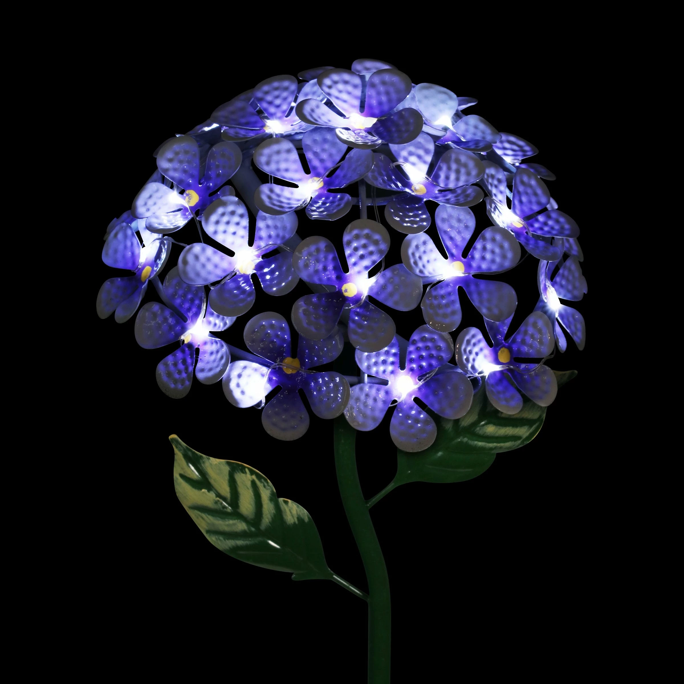 New π Hot Sale π Exhart Solar Metal Hydrangea Garden Stake With Twenty Six LED Lights, 7 By 21 Inches Purple π 𧨠- Image 14