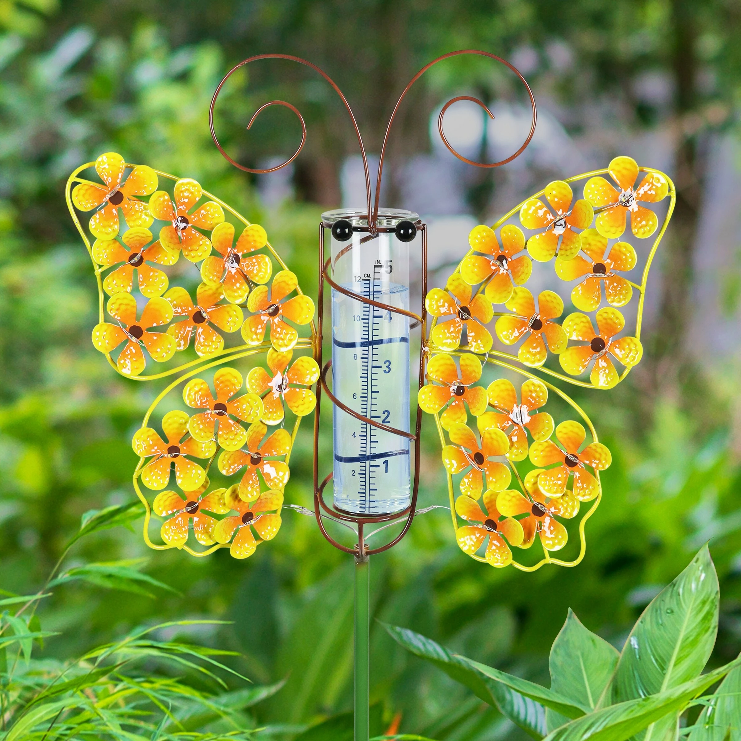 Wholesale π Coupon π Exhart Solar Metal And Glass Butterfly Rain Gauge Garden Stake, 12 By 40 Inches Purple π π - Image 10
