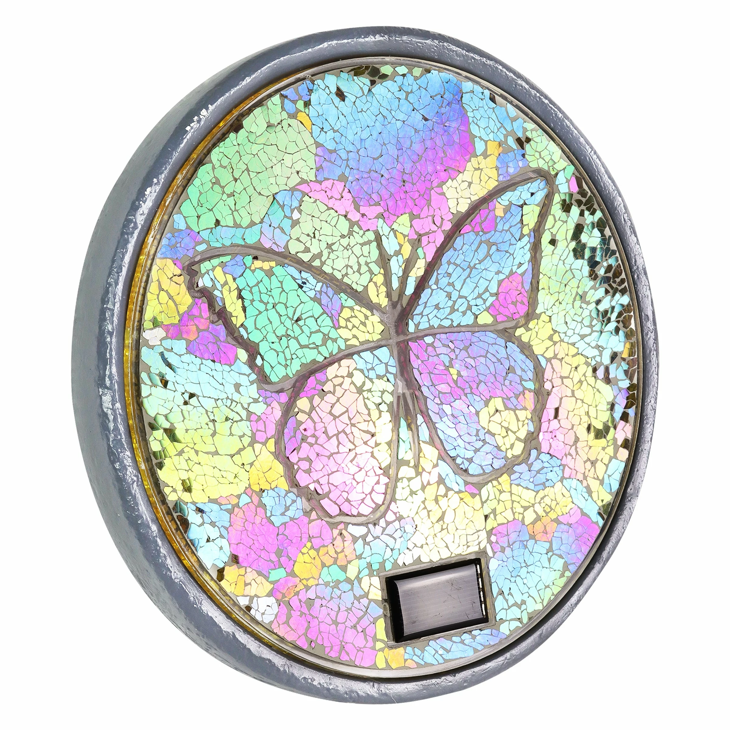 Wholesale β Hot Sale βοΈ Exhart Solar Mosaic Glass Butterfly In Cement Stepping Stone, 10.5 Inches π π - Image 6