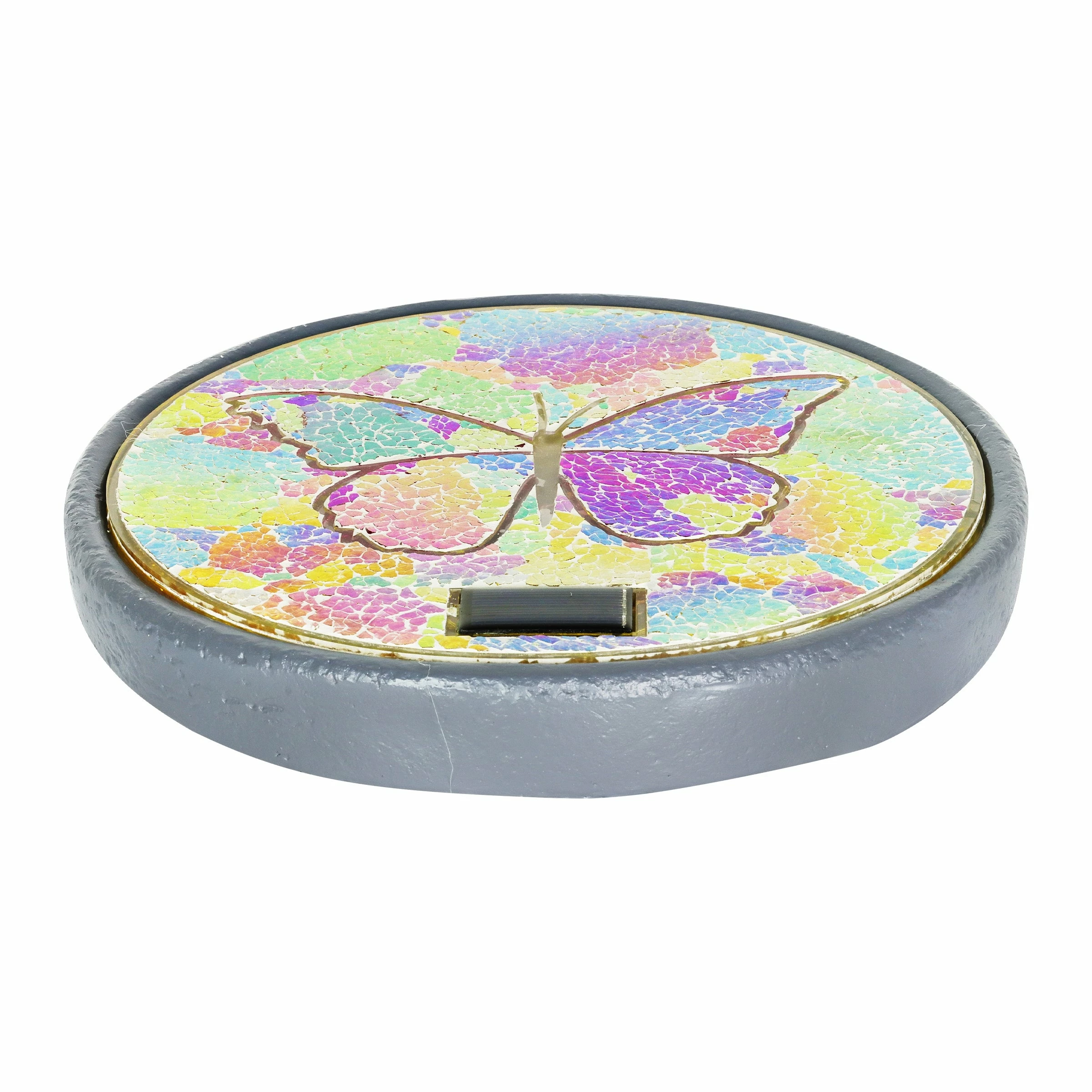 Wholesale β Hot Sale βοΈ Exhart Solar Mosaic Glass Butterfly In Cement Stepping Stone, 10.5 Inches π π - Image 8