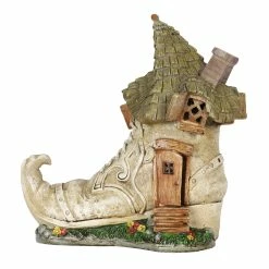 Top 10 👏 Outlet 😀 Exhart Solar Old Lady 👟 👟 Shoe House Garden Statue, 10 Inch ✨ 🎉