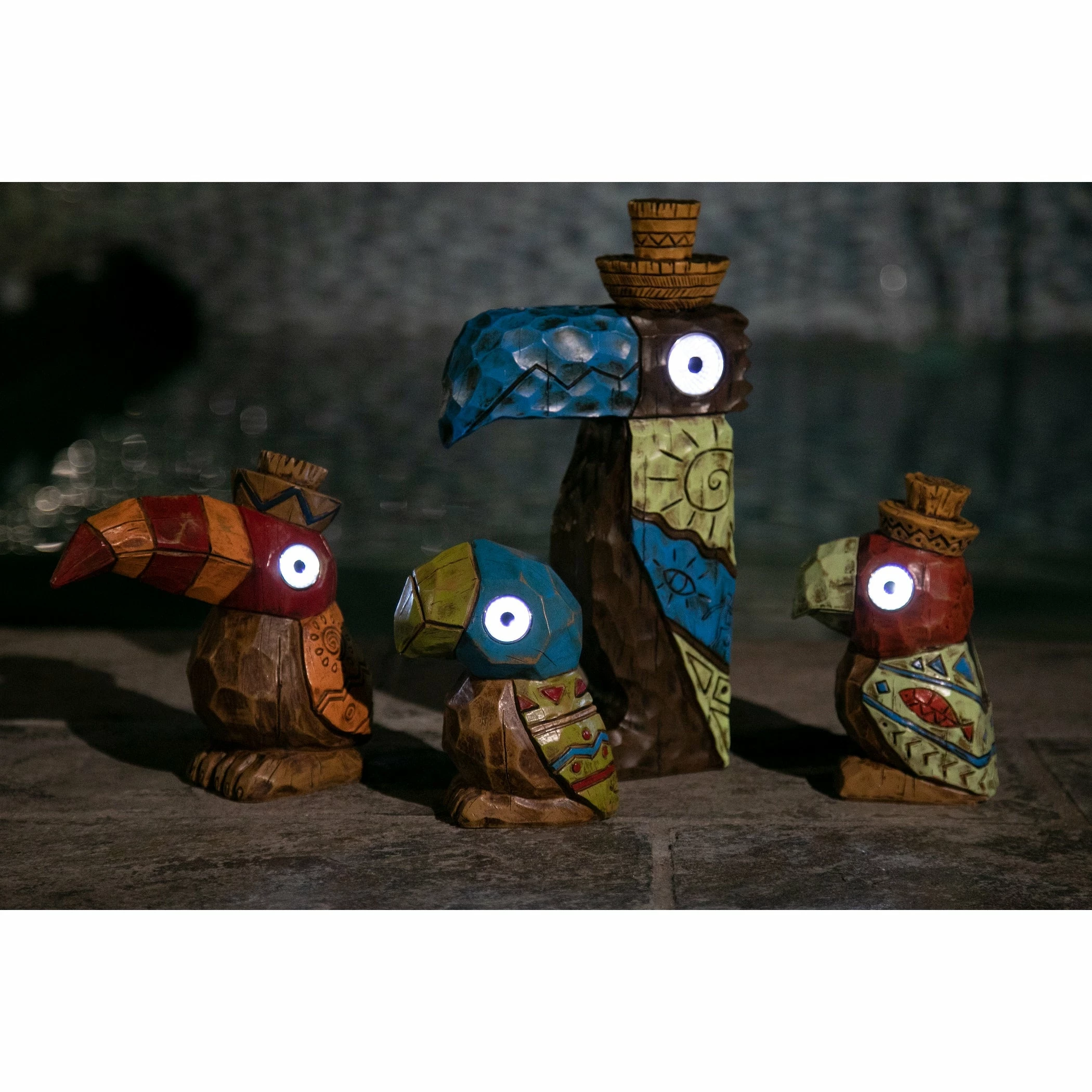 Deals π Best deal π Exhart Solar Orange Tiki Toucan Garden Statue With LED Eyes, 10 By 10 Inches π π - Image 12