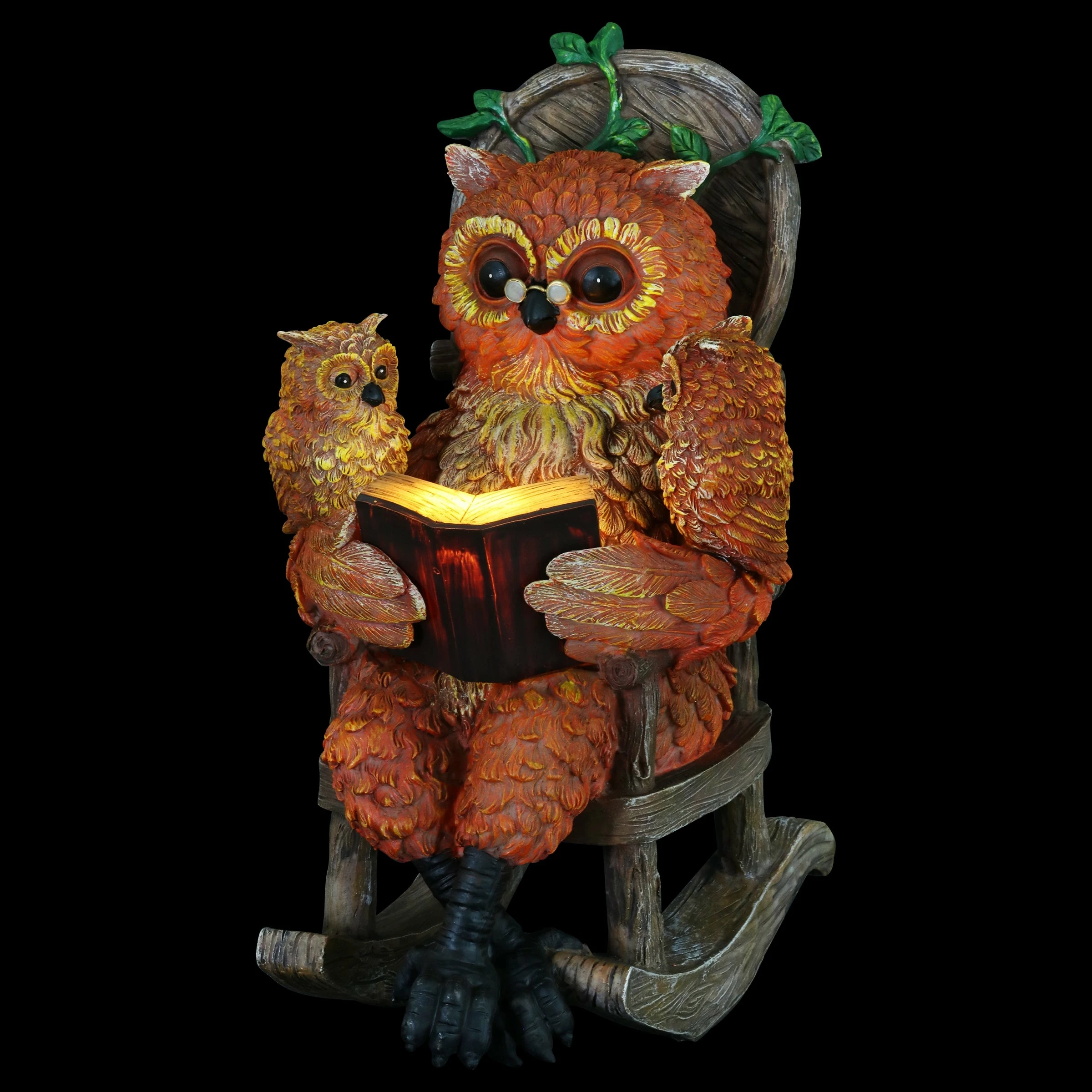 Deals π Discount π Exhart Solar Owl Reading A Story In A Rocking Chair, 12 Inch π π - Image 14