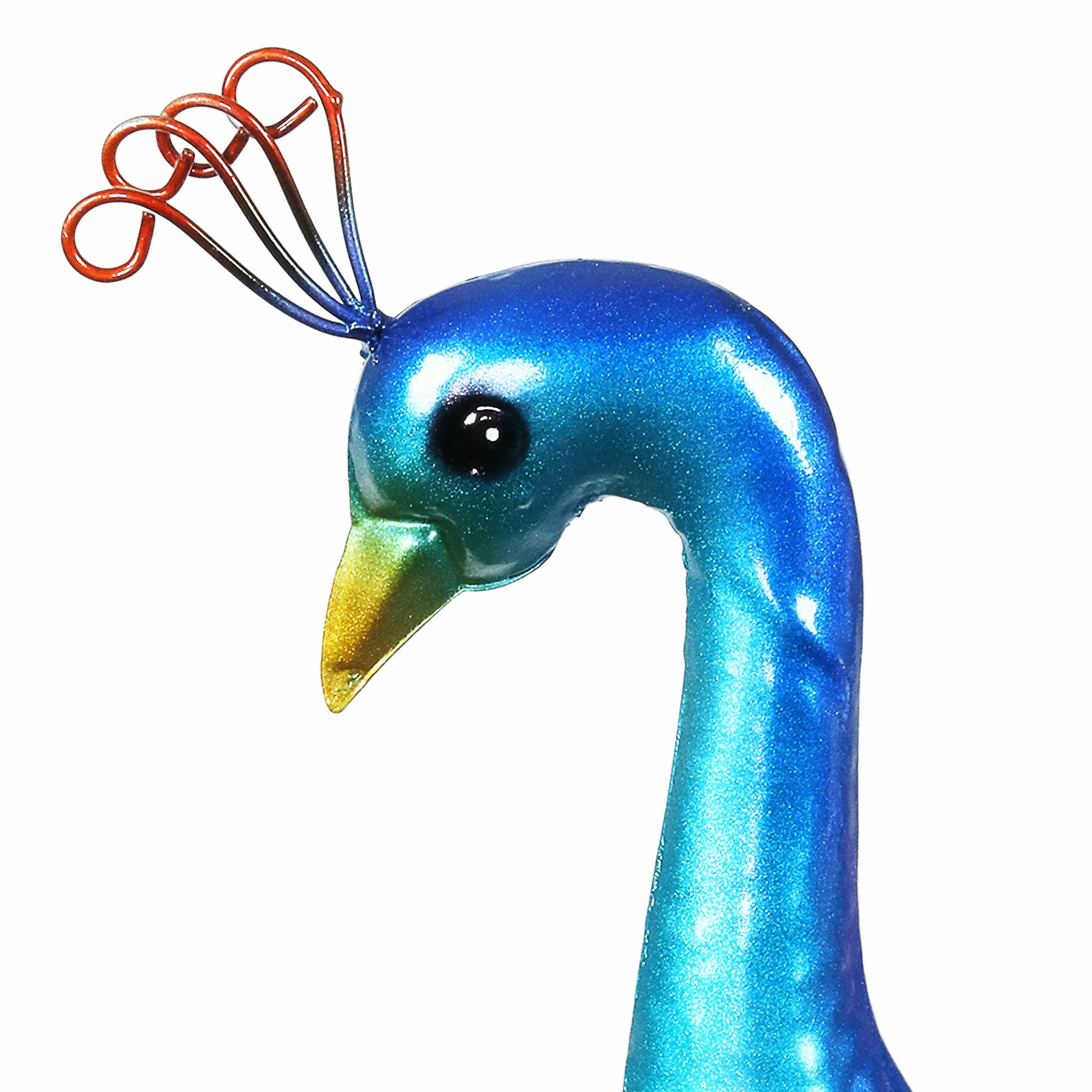 New π₯ Best Pirce π Exhart Solar Peacock Garden Stake With Spinning Flowers, 7 By 33 Inches π π - Image 5