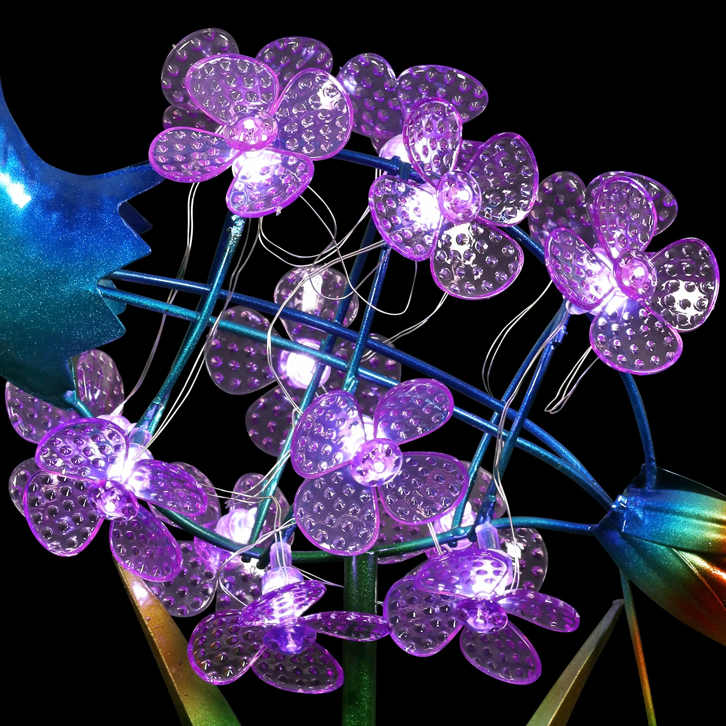 New π₯ Best Pirce π Exhart Solar Peacock Garden Stake With Spinning Flowers, 7 By 33 Inches π π - Image 8