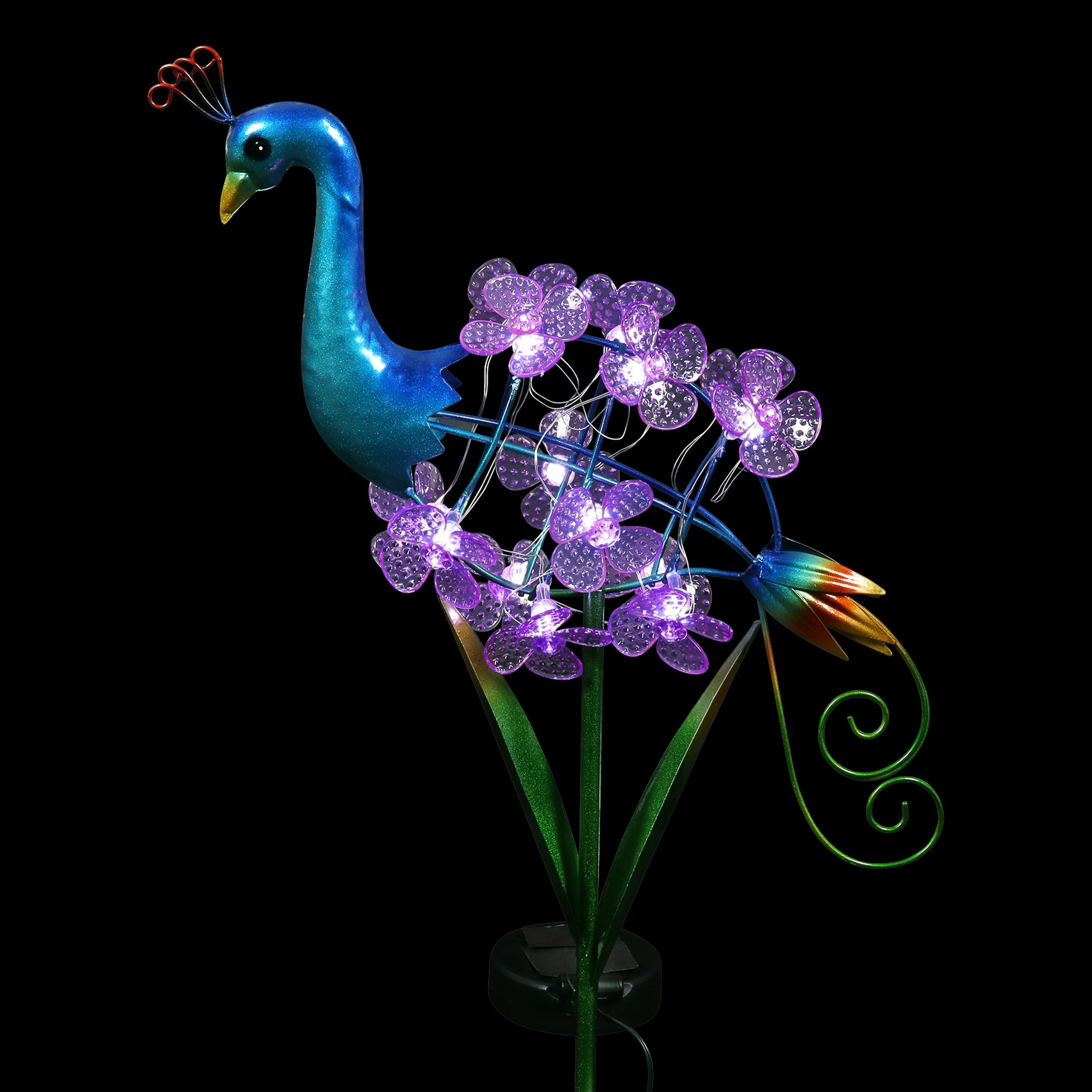New π₯ Best Pirce π Exhart Solar Peacock Garden Stake With Spinning Flowers, 7 By 33 Inches π π - Image 10