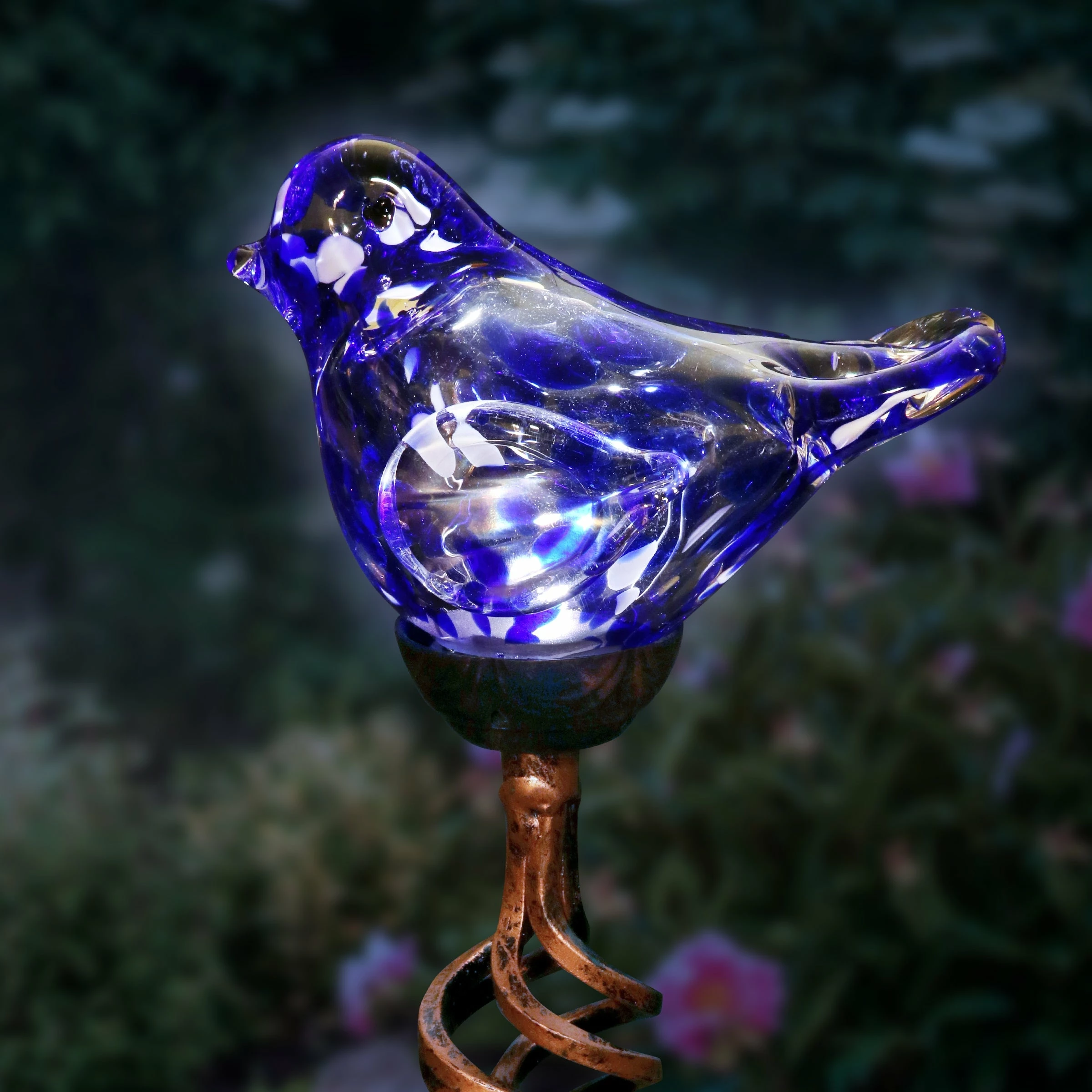Brand new π Deals π Exhart Solar Pearlized Hand Blown Glass Bird Garden Stake, 6 By 31 Inches Multi 𧨠π - Image 15