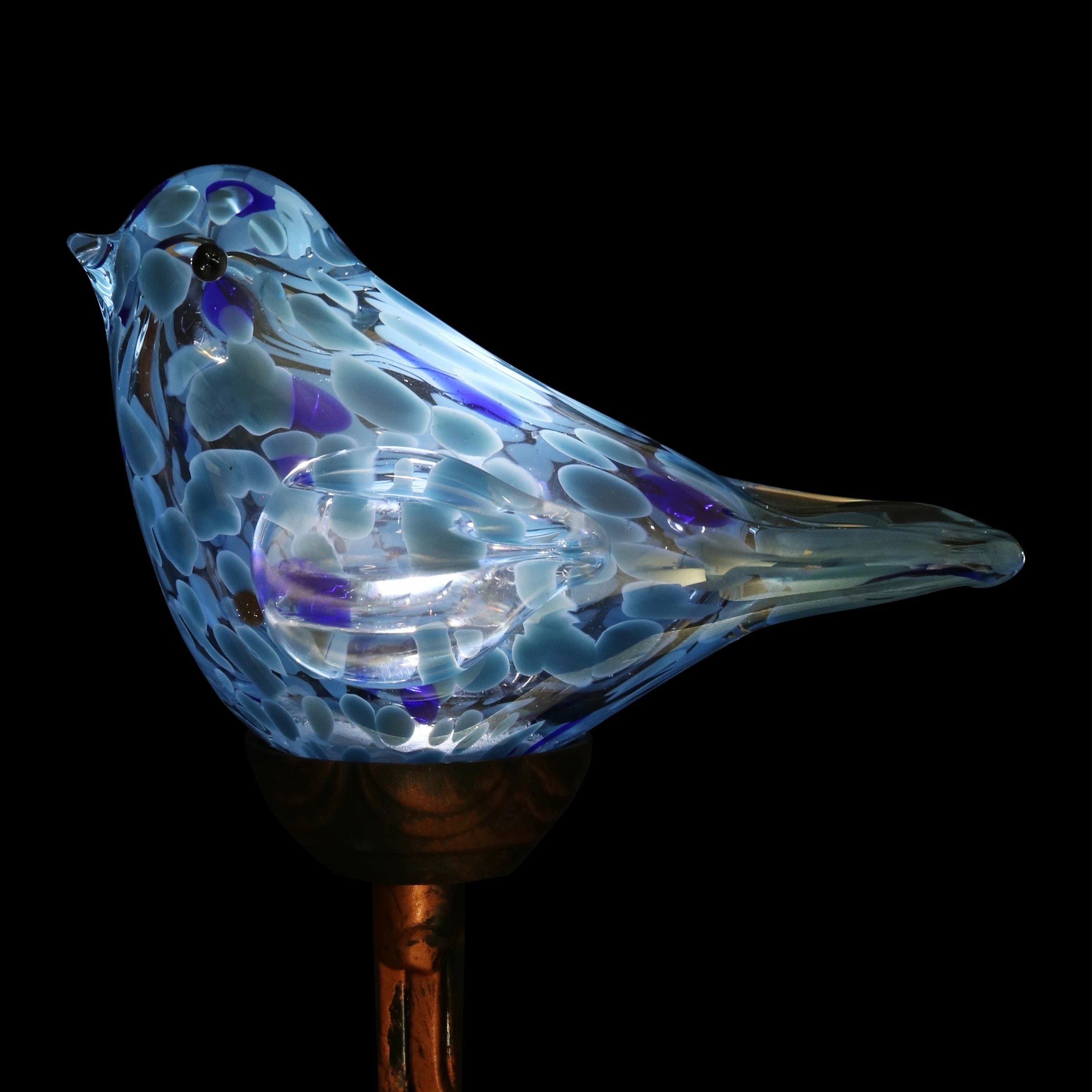 Brand new π Deals π Exhart Solar Pearlized Hand Blown Glass Bird Garden Stake, 6 By 31 Inches Multi 𧨠π - Image 9
