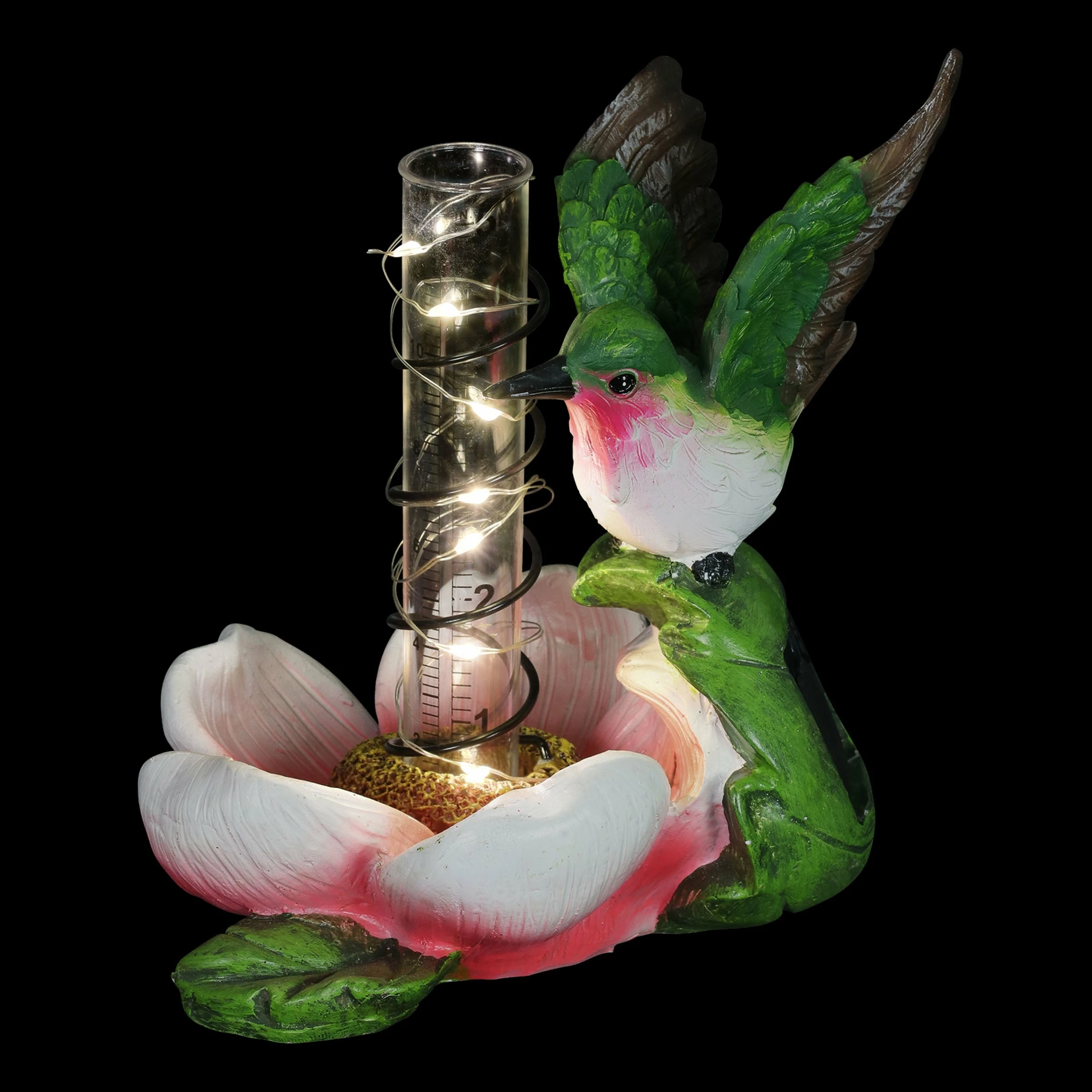 Discount π₯° Outlet π Exhart Solar Rain Gauge On Flower With Hummingbird Garden Statuary, 7 Inch Red β€οΈ π 13 Discount π₯° Outlet π Exhart Solar Rain Gauge On Flower With Hummingbird Garden Statuary, 7 Inch Red β€οΈ π - Image 11