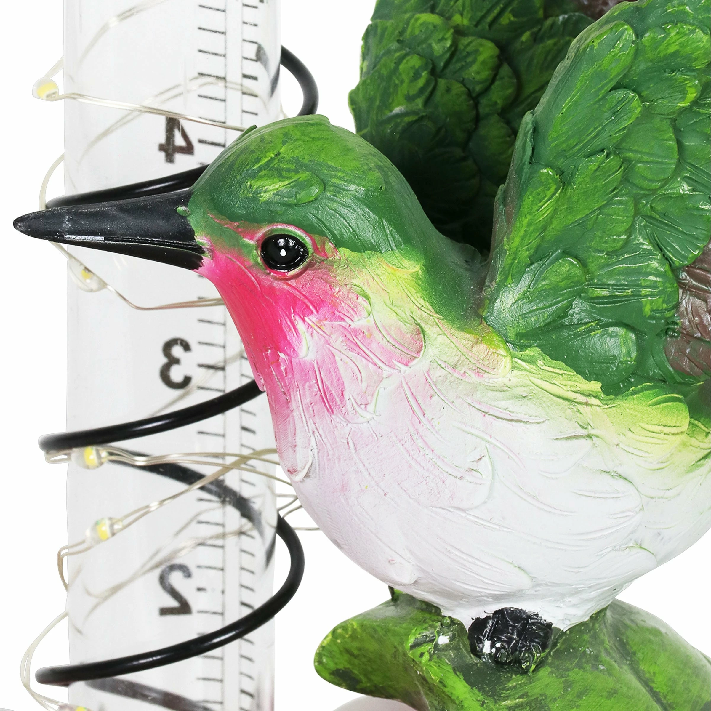 Discount π₯° Outlet π Exhart Solar Rain Gauge On Flower With Hummingbird Garden Statuary, 7 Inch Red β€οΈ π 6 Discount π₯° Outlet π Exhart Solar Rain Gauge On Flower With Hummingbird Garden Statuary, 7 Inch Red β€οΈ π - Image 4