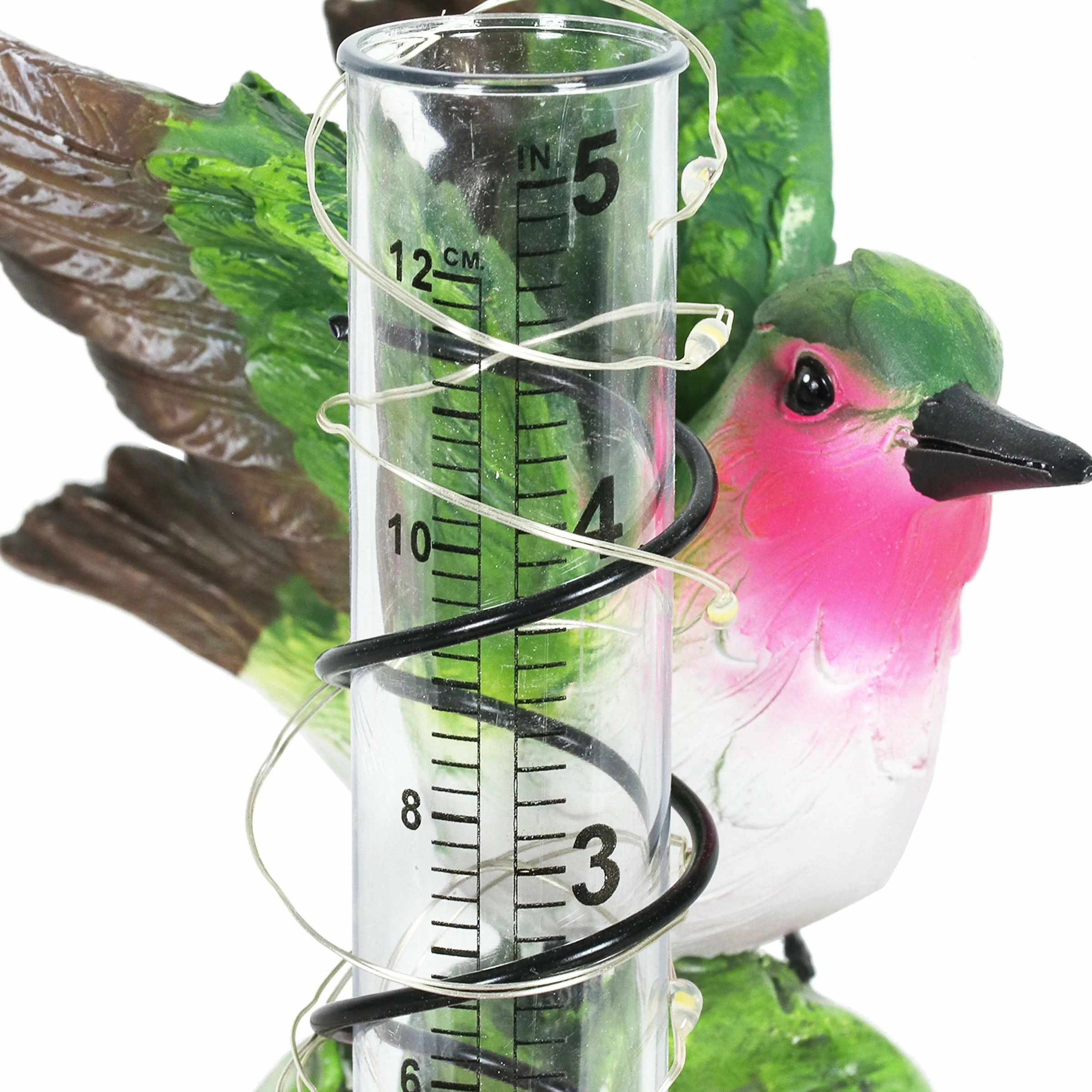 Discount π₯° Outlet π Exhart Solar Rain Gauge On Flower With Hummingbird Garden Statuary, 7 Inch Red β€οΈ π 7 Discount π₯° Outlet π Exhart Solar Rain Gauge On Flower With Hummingbird Garden Statuary, 7 Inch Red β€οΈ π - Image 5
