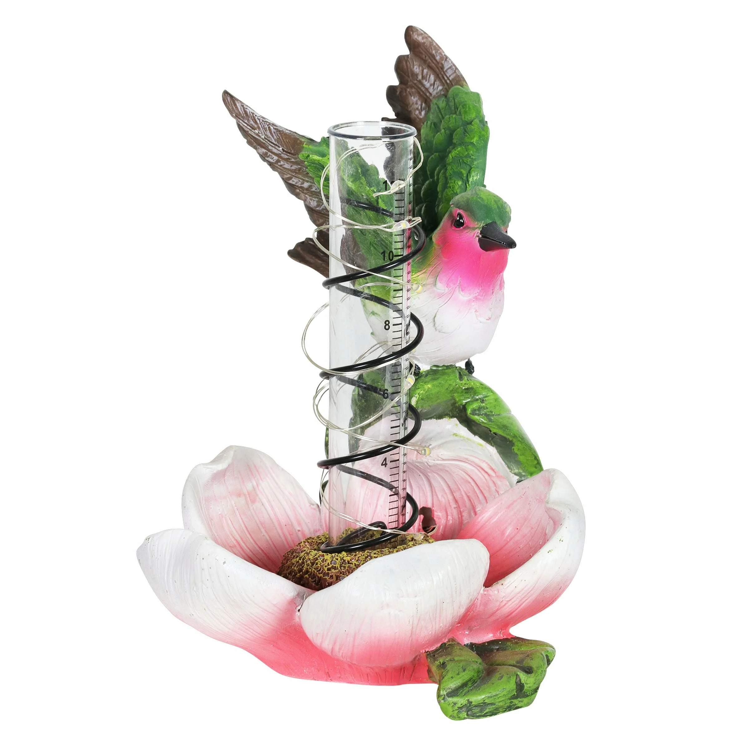 Discount π₯° Outlet π Exhart Solar Rain Gauge On Flower With Hummingbird Garden Statuary, 7 Inch Red β€οΈ π 8 Discount π₯° Outlet π Exhart Solar Rain Gauge On Flower With Hummingbird Garden Statuary, 7 Inch Red β€οΈ π - Image 6