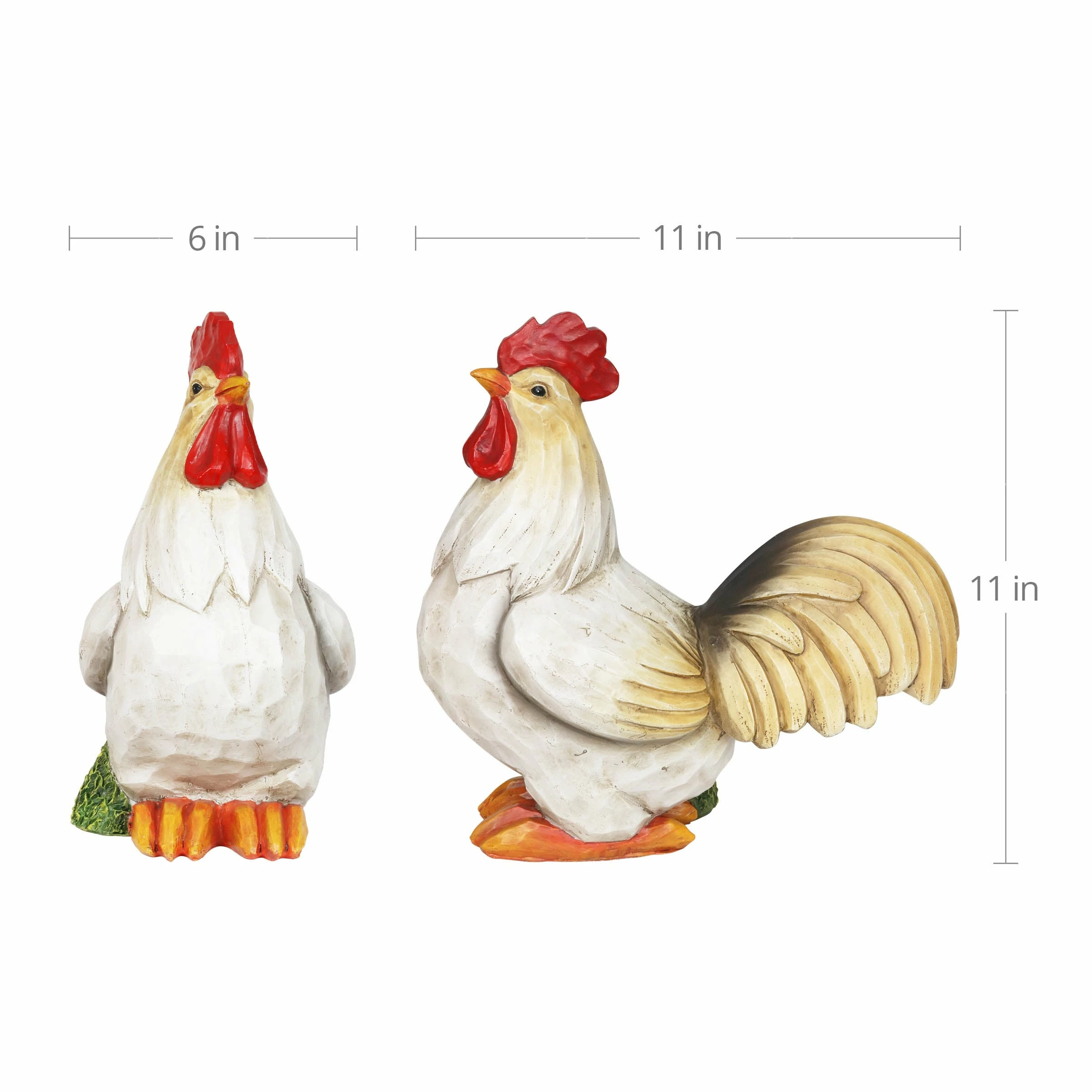 Budget β¨ Brand new βοΈ Exhart Solar Rooster Hand Painted Garden Statue, 11 Inch π β - Image 4