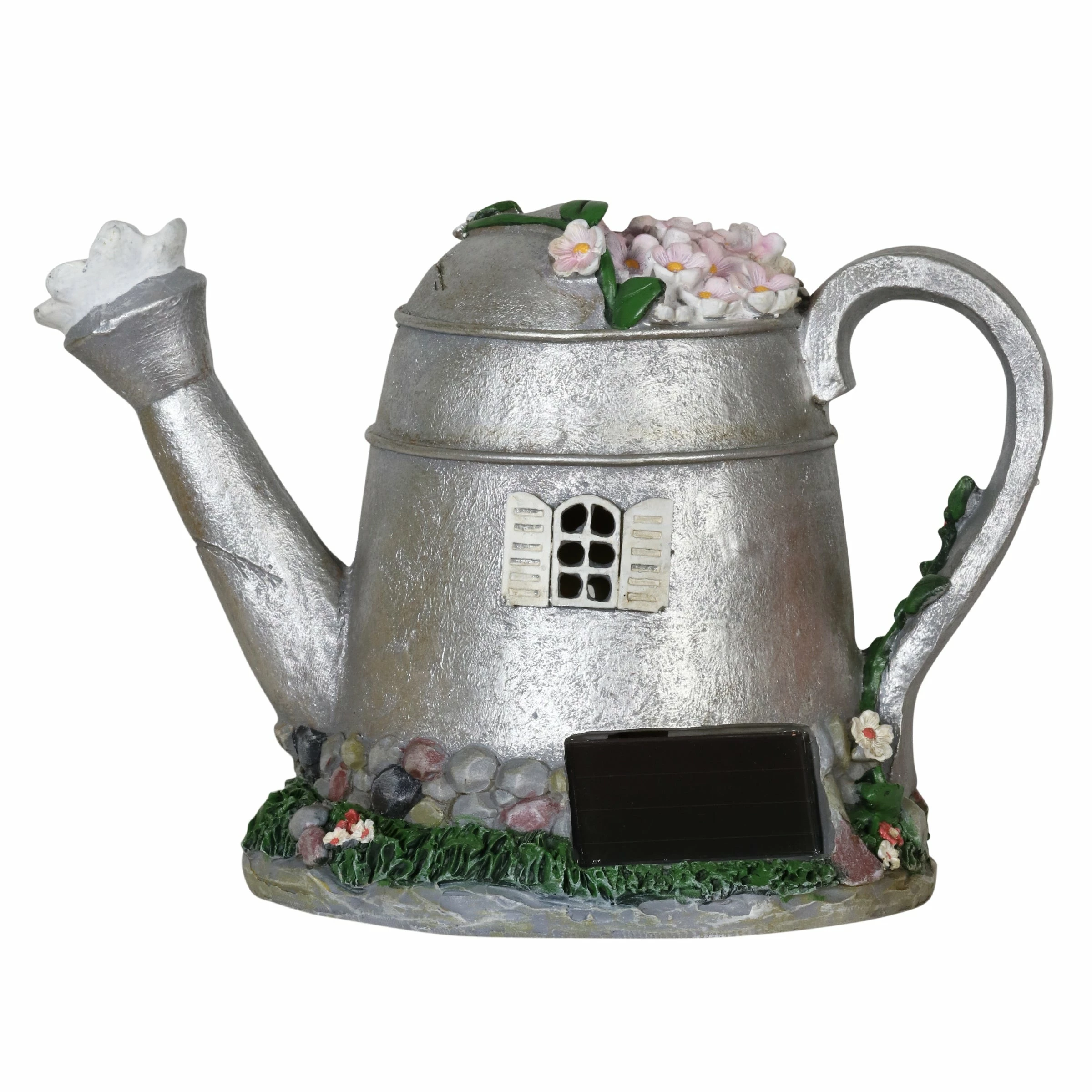 Coupon π Brand new π₯° Exhart Solar Silver Tea Pot Fairy House Garden Statue, 7 Inch π π - Image 13