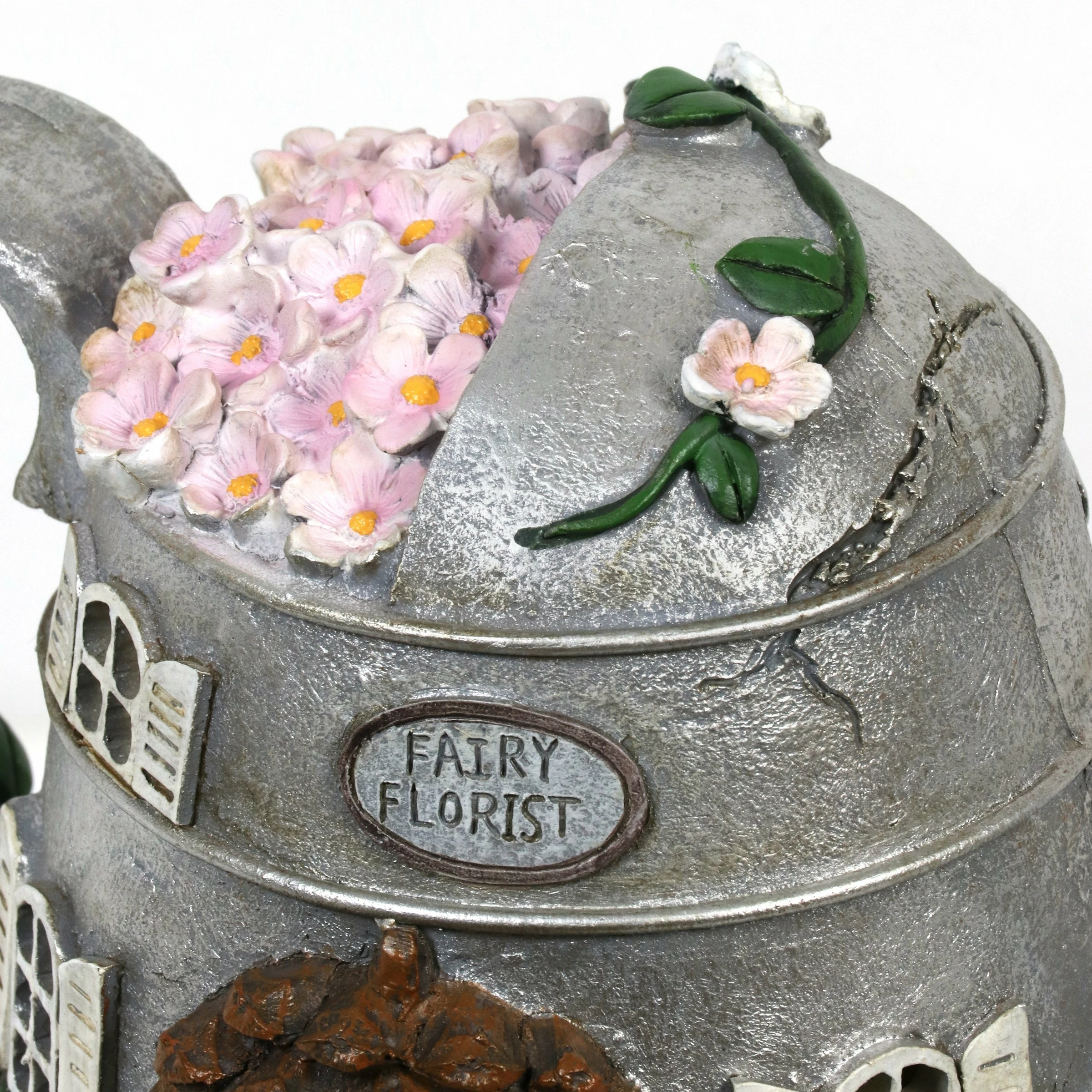Coupon π Brand new π₯° Exhart Solar Silver Tea Pot Fairy House Garden Statue, 7 Inch π π - Image 5