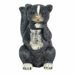 Flash Sale 😉 Brand new 👏 Exhart Solar Skunk Garden Statuary With LED Firefly Jar, 10 Inches Tall ❤️ ⌛