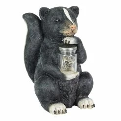 Flash Sale 😉 Brand new 👏 Exhart Solar Skunk Garden Statuary With LED Firefly Jar, 10 Inches Tall ❤️ ⌛ -Exhart Shop Exhart Solar Skunk Garden Statuary with LED Firefly Jar2C 10 Inches tall 5