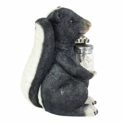 Flash Sale 😉 Brand new 👏 Exhart Solar Skunk Garden Statuary With LED Firefly Jar, 10 Inches Tall ❤️ ⌛ -Exhart Shop Exhart Solar Skunk Garden Statuary with LED Firefly Jar2C 10 Inches tall 7
