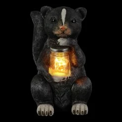 Flash Sale 😉 Brand new 👏 Exhart Solar Skunk Garden Statuary With LED Firefly Jar, 10 Inches Tall ❤️ ⌛ -Exhart Shop Exhart Solar Skunk Garden Statuary with LED Firefly Jar2C 10 Inches tall 8