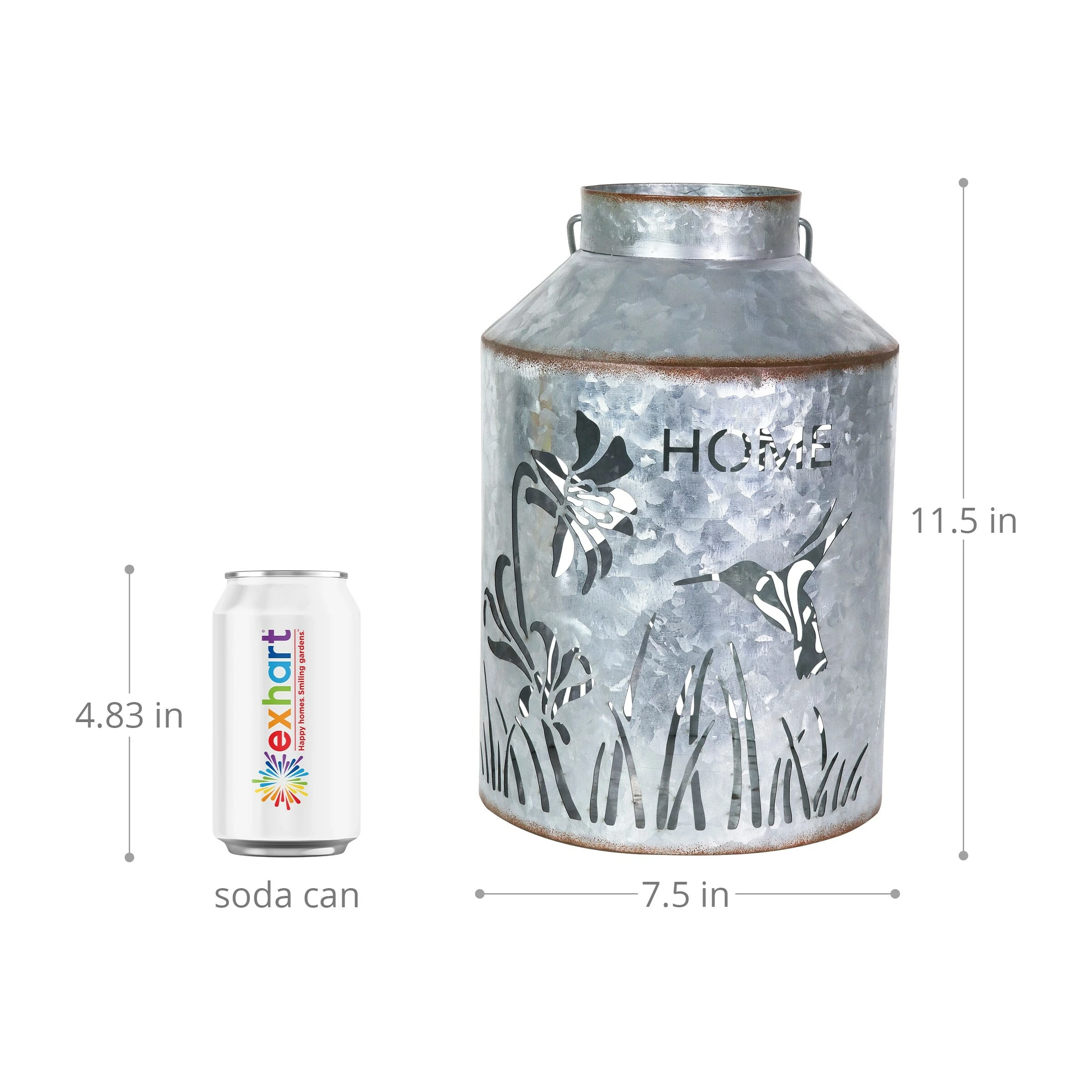 Deals π Promo π Exhart Solar Stamped Metal Hummingbird And Flower Design Lantern Reads Home, 11.5 Inch π― β - Image 4