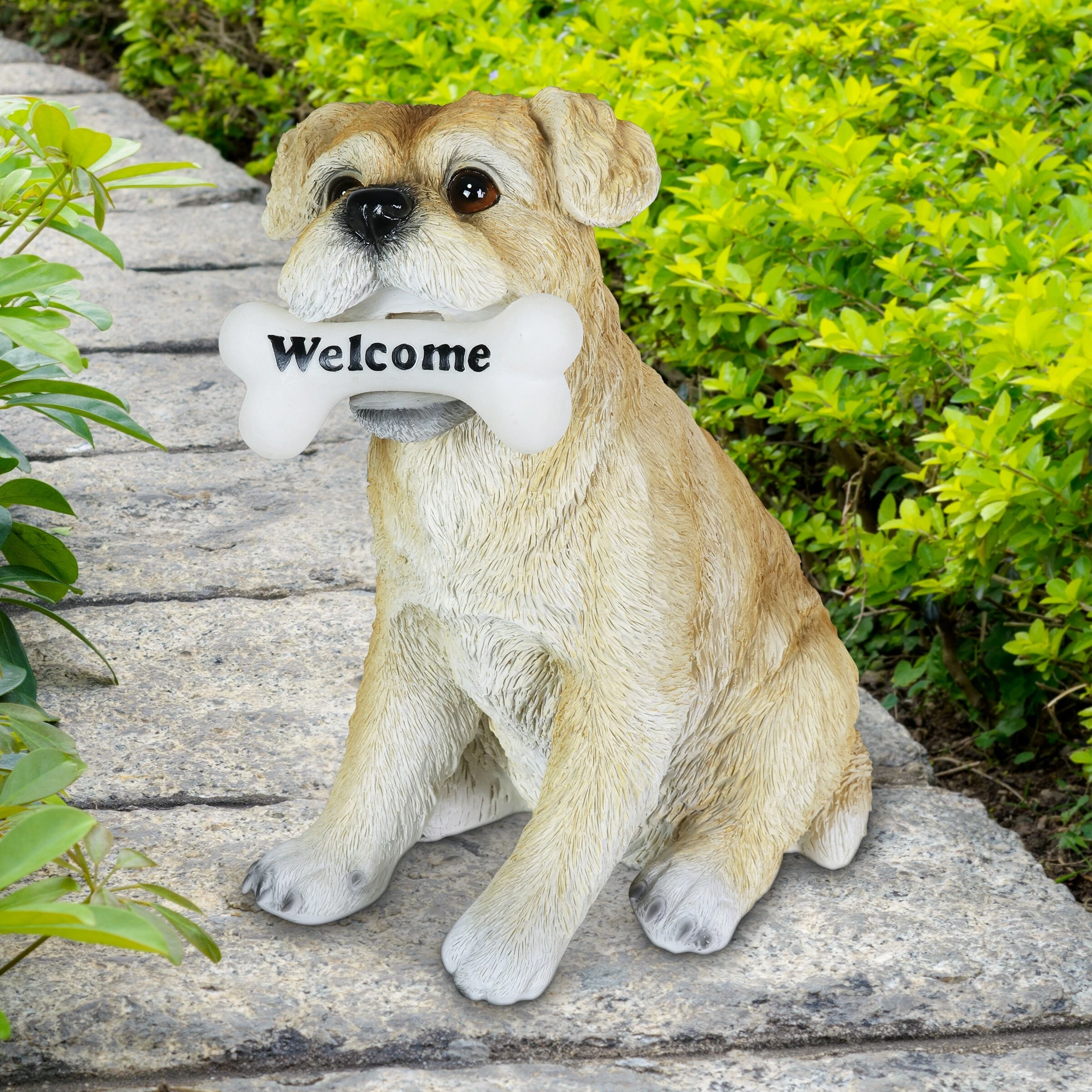 Deals π₯° Best deal π Exhart Solar Terrier With LED Welcome Bone Garden Statuary, 7.5 By 13 Inches π€© β¨ - Image 3