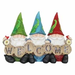 Top 10 ❤️ Deals 🤩 Exhart Solar Three Gnomes With Welcome Sign Garden Statuary, 13 By 9 Inches 😉 ⌛