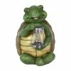 New 🎁 Hot Sale 🎉 Exhart Solar Turtle Garden Statuary With LED Firefly Jar, 10 Inches Tall 🤩 😀