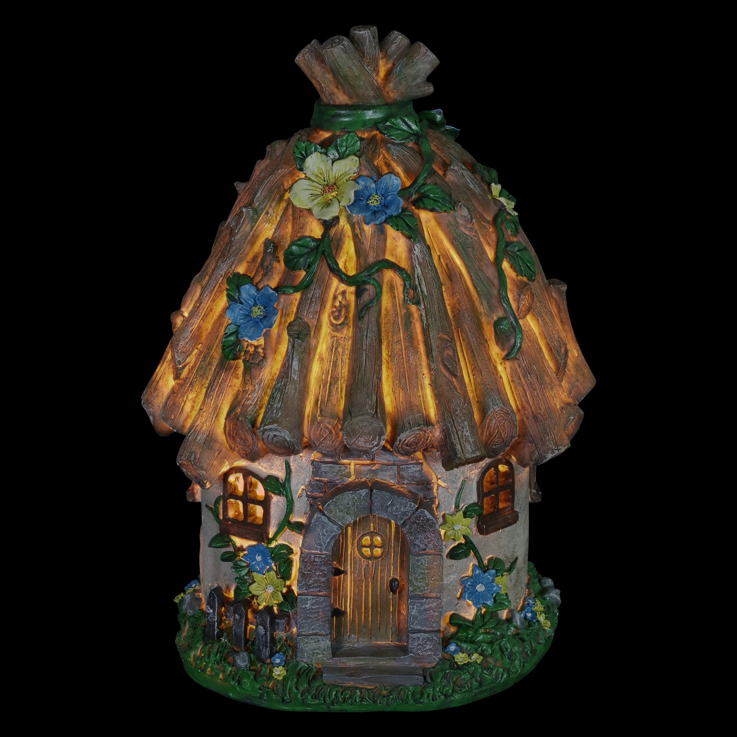 Cheapest π New β¨ Exhart Solar Twig Roof Fairy House Garden Statue, 14 Inch π π― - Image 12