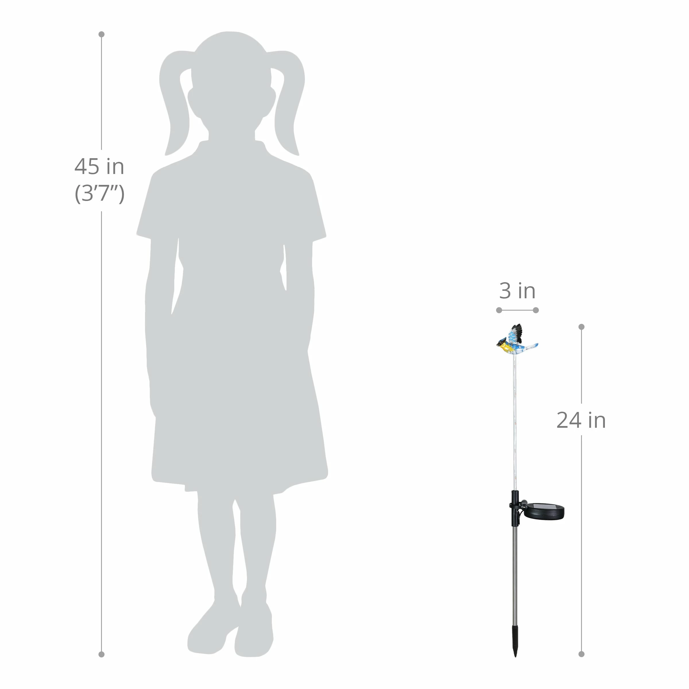 Promo π€© Coupon β Exhart Solar WindyWing Garden Stake Set Of Cardinal, Hummingbird And Blue Bird With Colored LED Lights, 4 By 27 Inch π― π - Image 4