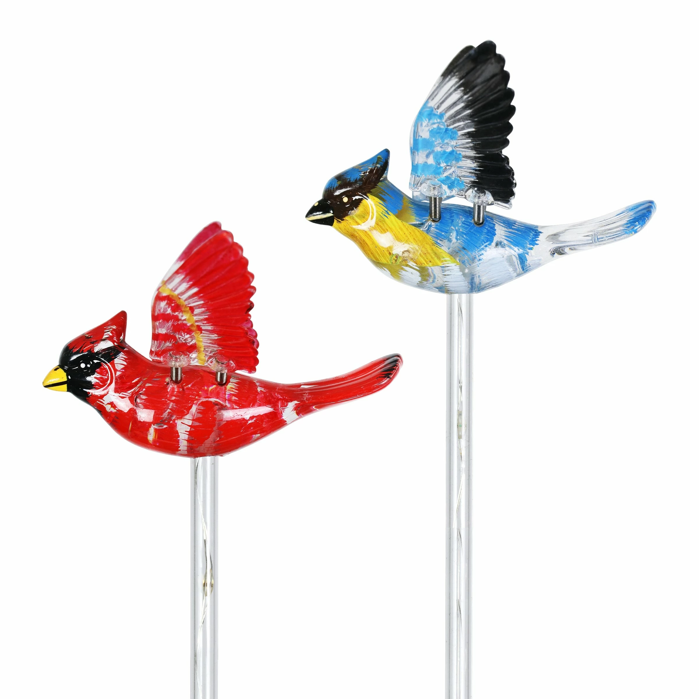 Promo π€© Coupon β Exhart Solar WindyWing Garden Stake Set Of Cardinal, Hummingbird And Blue Bird With Colored LED Lights, 4 By 27 Inch π― π - Image 7