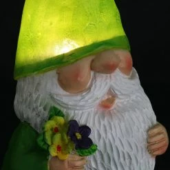 New ✔️ New 👍 Exhart Solar Green Gilbert Woodland Garden Gnome Statue With Mushroom, 11 Inch 🛒 😀 -Exhart Shop Exhart Solar Woodland Gnome with a Mushroom Garden Statue2C 11 Inch 6