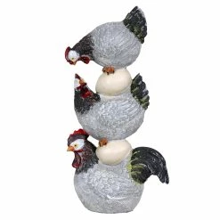 Flash Sale ❤️ Cheapest ❤️ Exhart Stacked Chicken And Egg Hand Painted Garden Statue, 12 Inch 💯 🥰