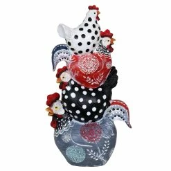 Coupon 🔔 Cheap ⌛ Exhart Stacked Farmhouse Chickens Garden Statue, 12 Inch 🎉 😀
