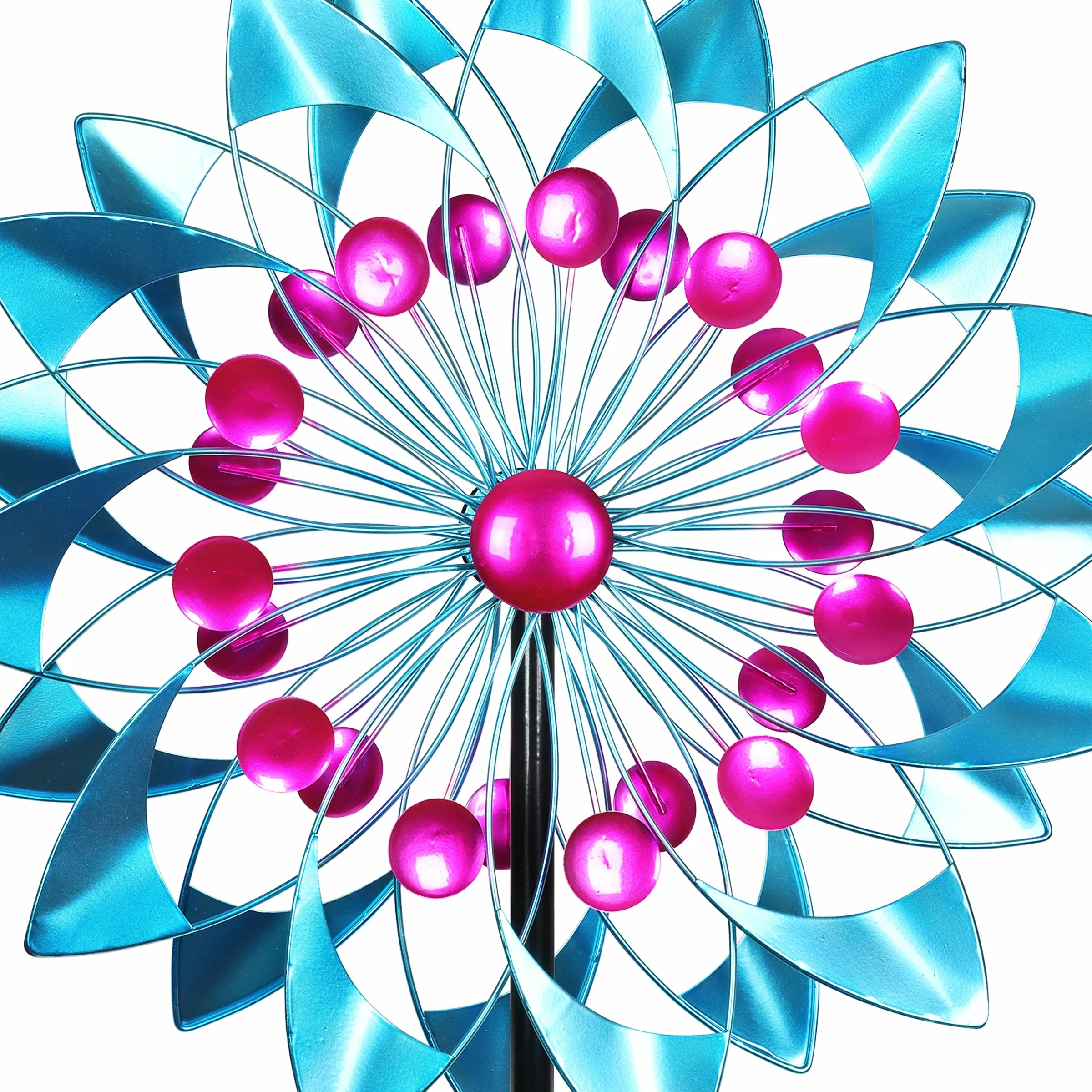Top 10 π₯° Deals π Exhart Teal And Pink Double Kinetic Metal Garden Spinner Stake, 18 By 70 Inches π π₯° - Image 4