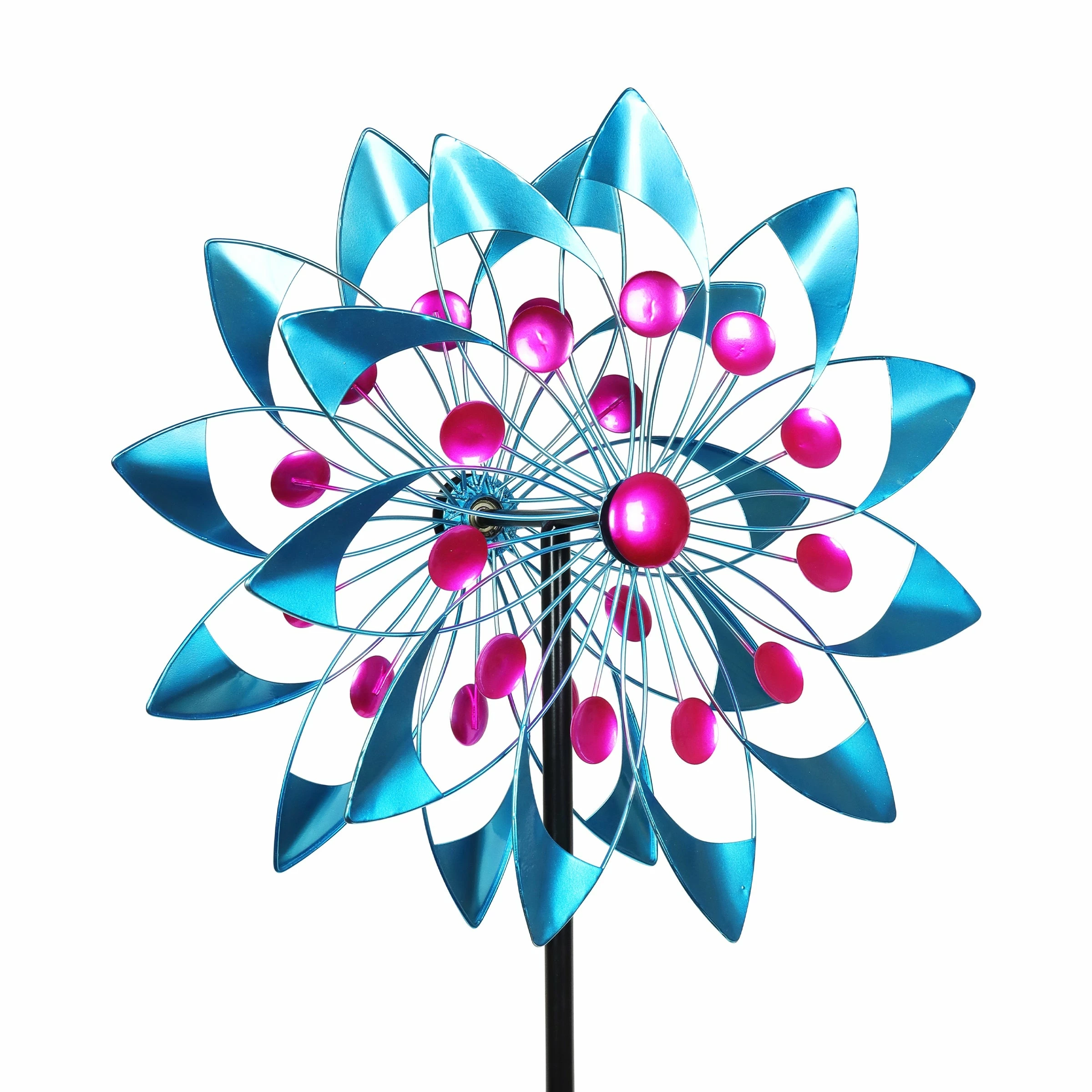 Top 10 π₯° Deals π Exhart Teal And Pink Double Kinetic Metal Garden Spinner Stake, 18 By 70 Inches π π₯° - Image 5